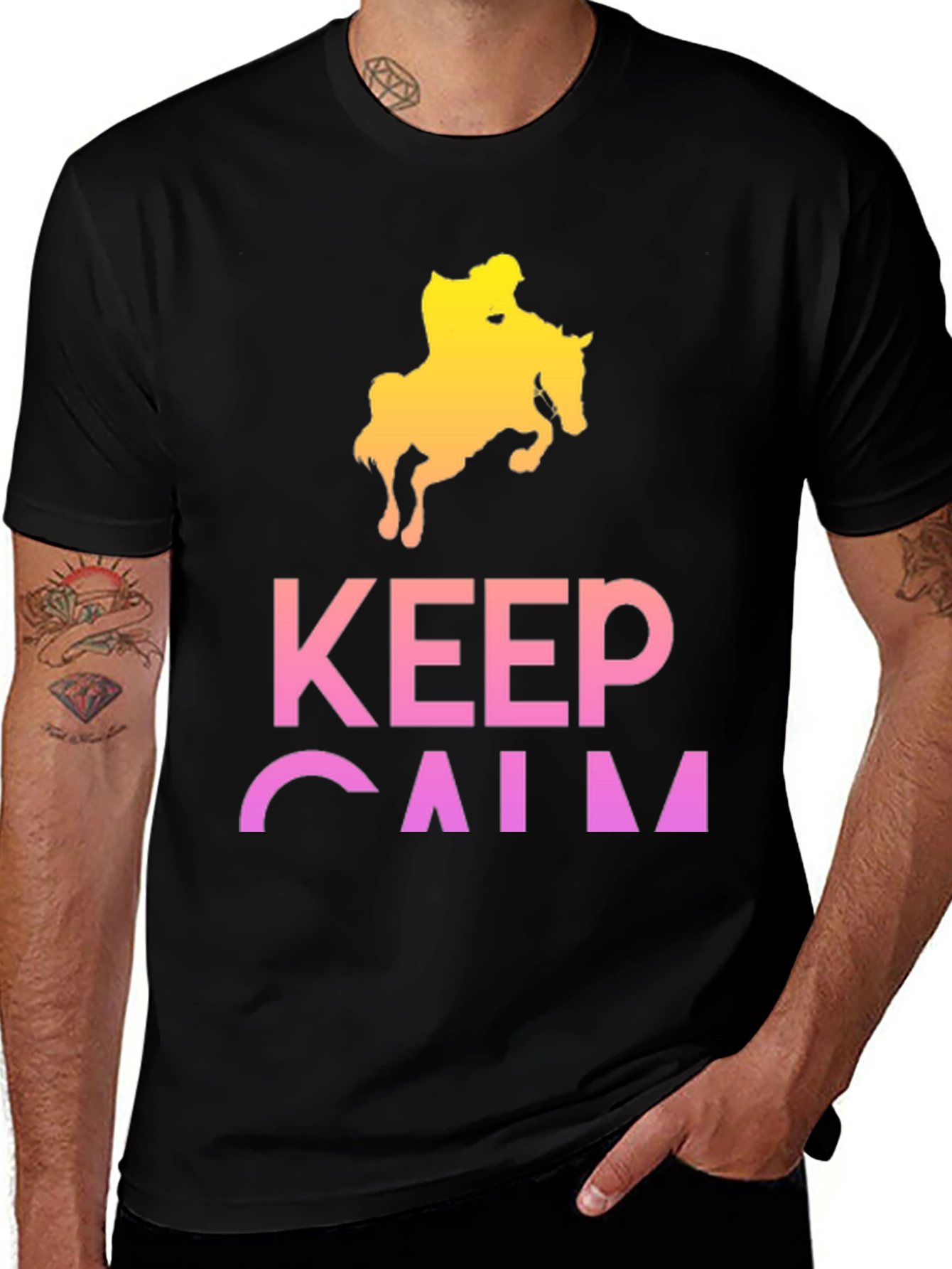 Keep Calm Equestrian T-Shirt - Horse Lover Tee