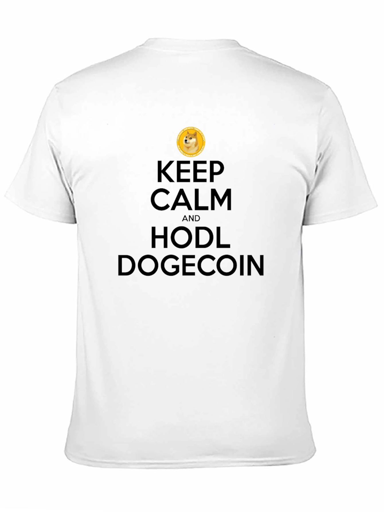 Keep Calm HODL Dogecoin Black T-Shirt