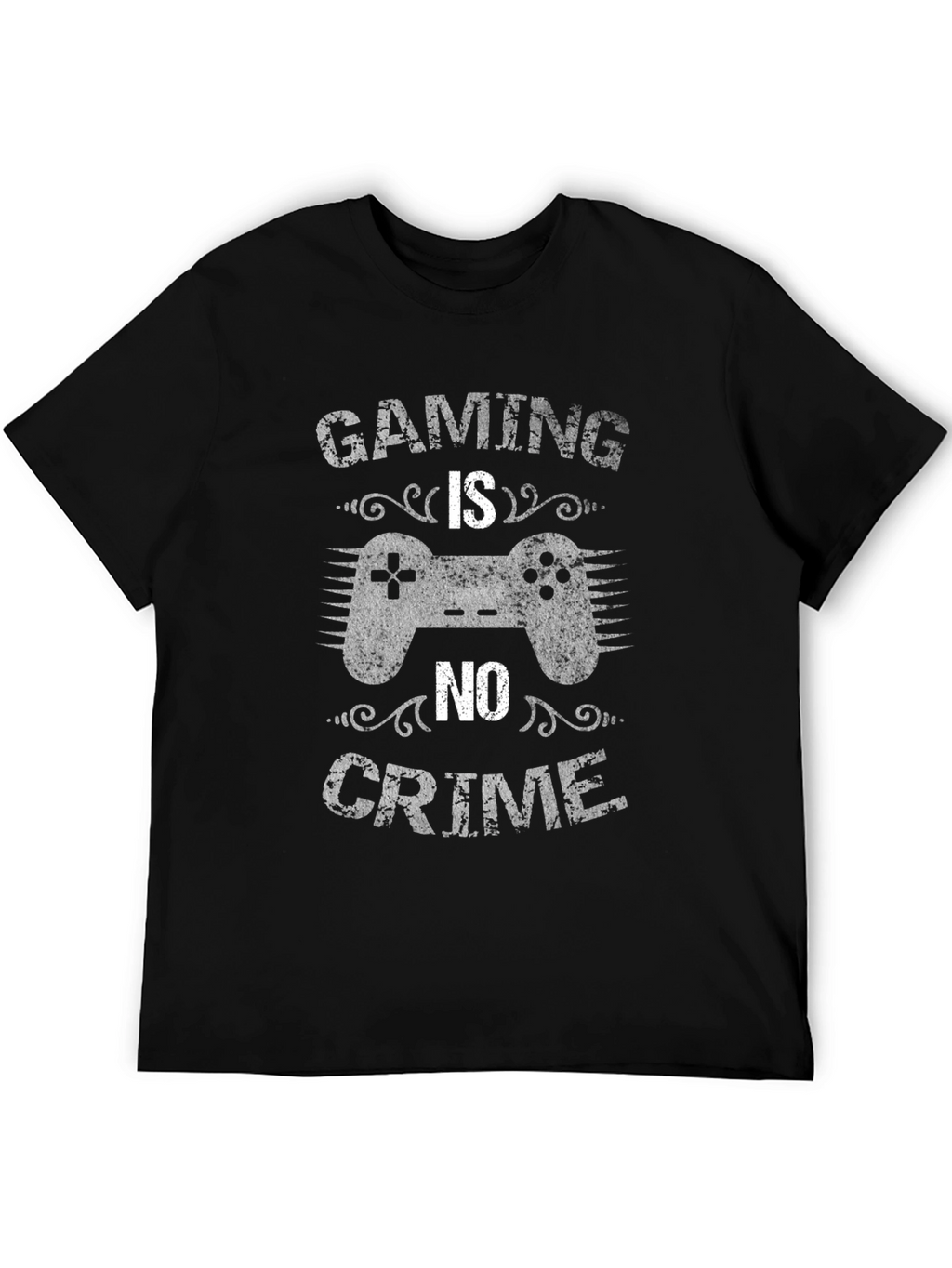 Gaming is No Crime Black T-Shirt