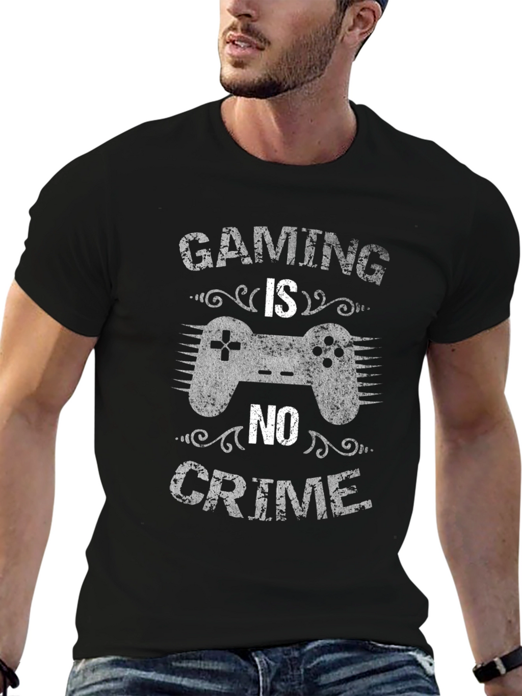 Gaming is No Crime Black T-Shirt