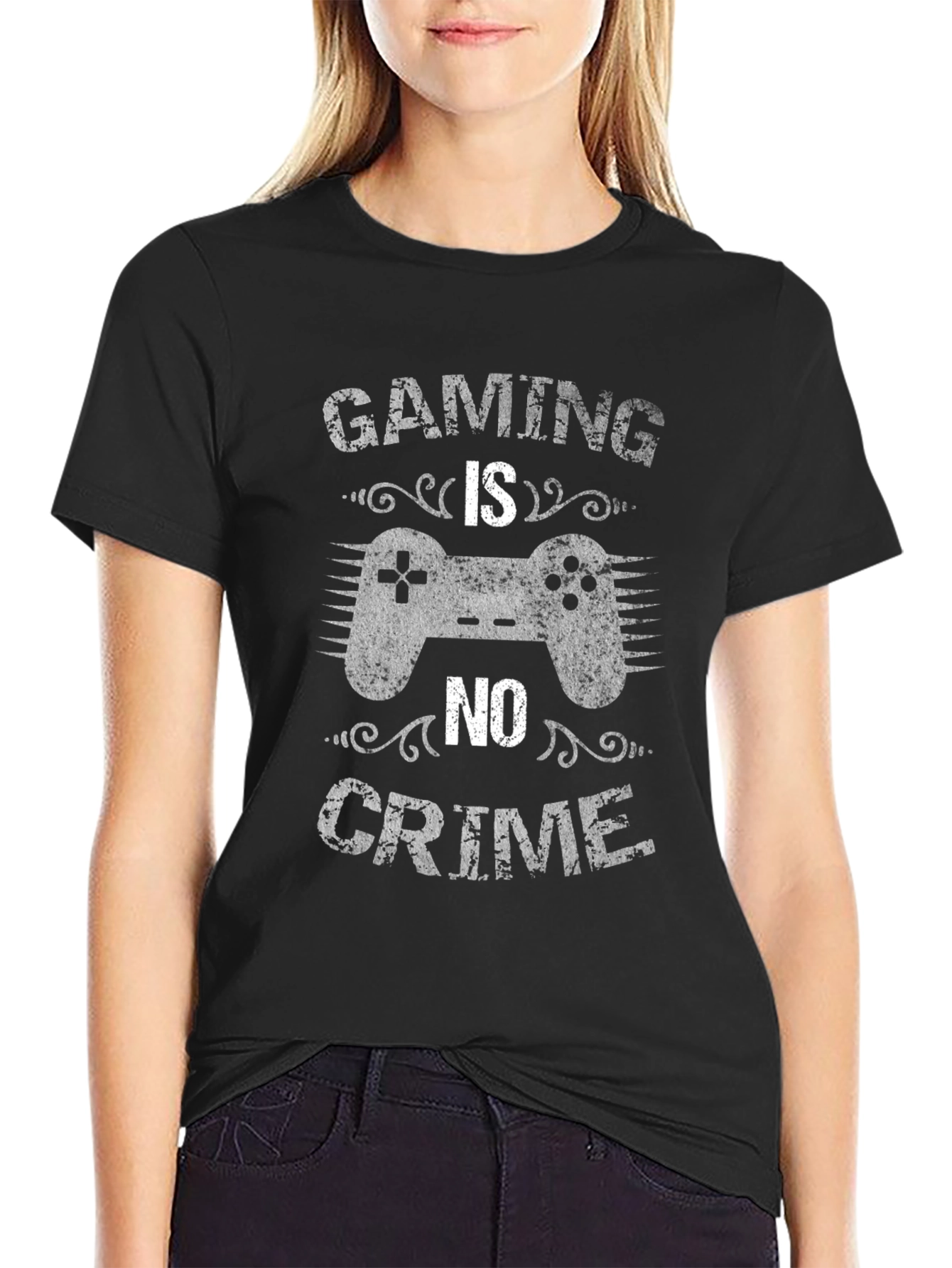 Gaming is No Crime Black T-Shirt