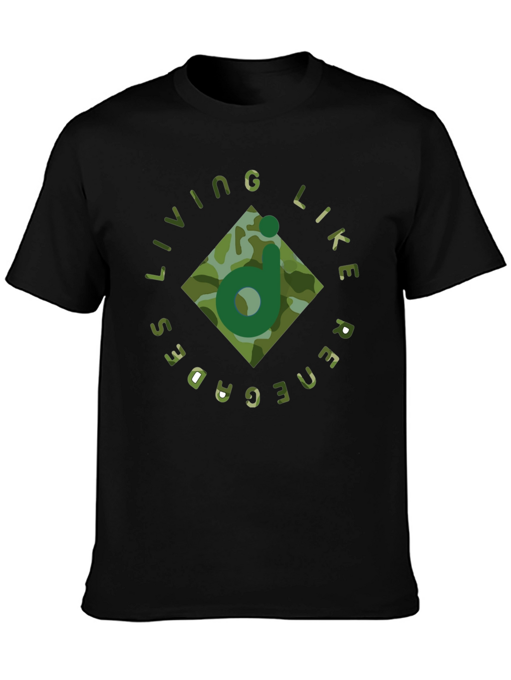 Living Like Renegades Black Graphic Tee