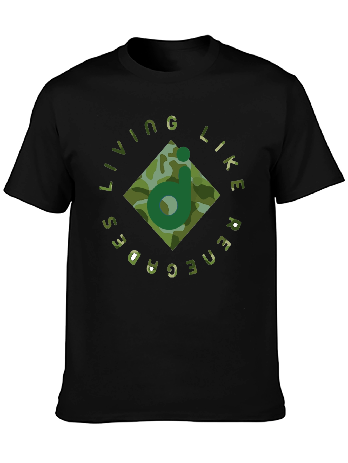 Living Like Renegades Black Graphic Tee