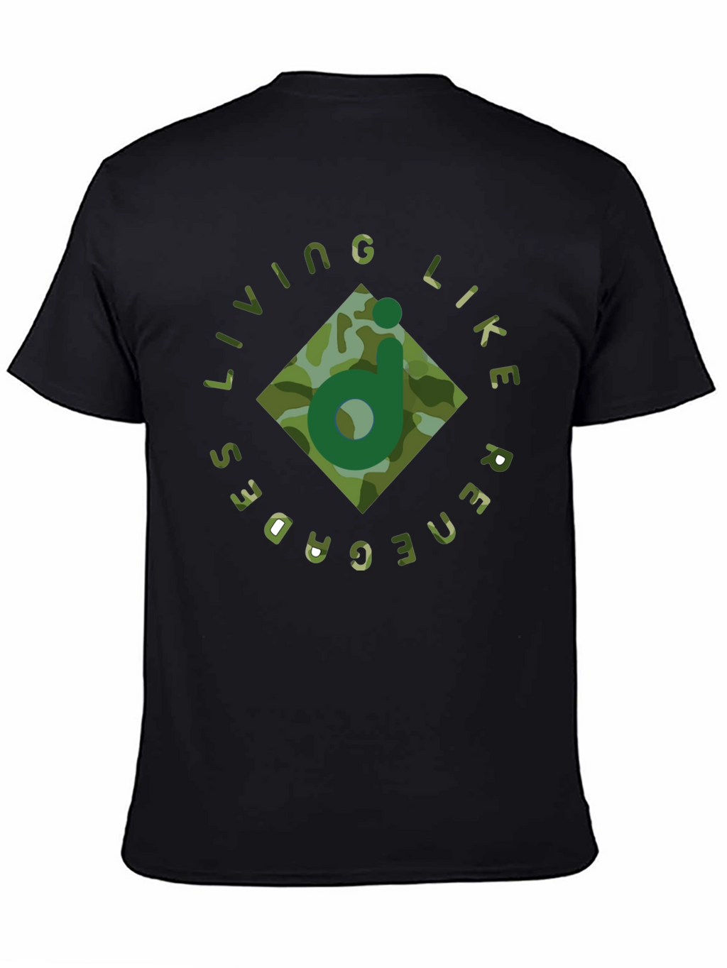 Living Like Renegades Black Graphic Tee