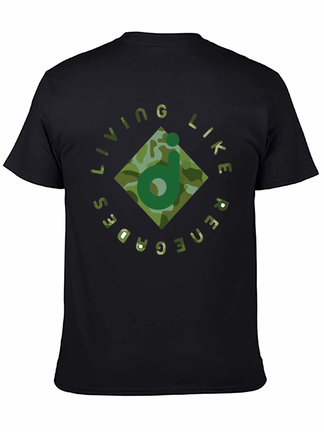 Living Like Renegades Black Graphic Tee