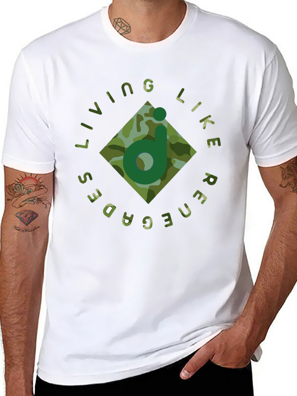 Living Like Renegades Black Graphic Tee