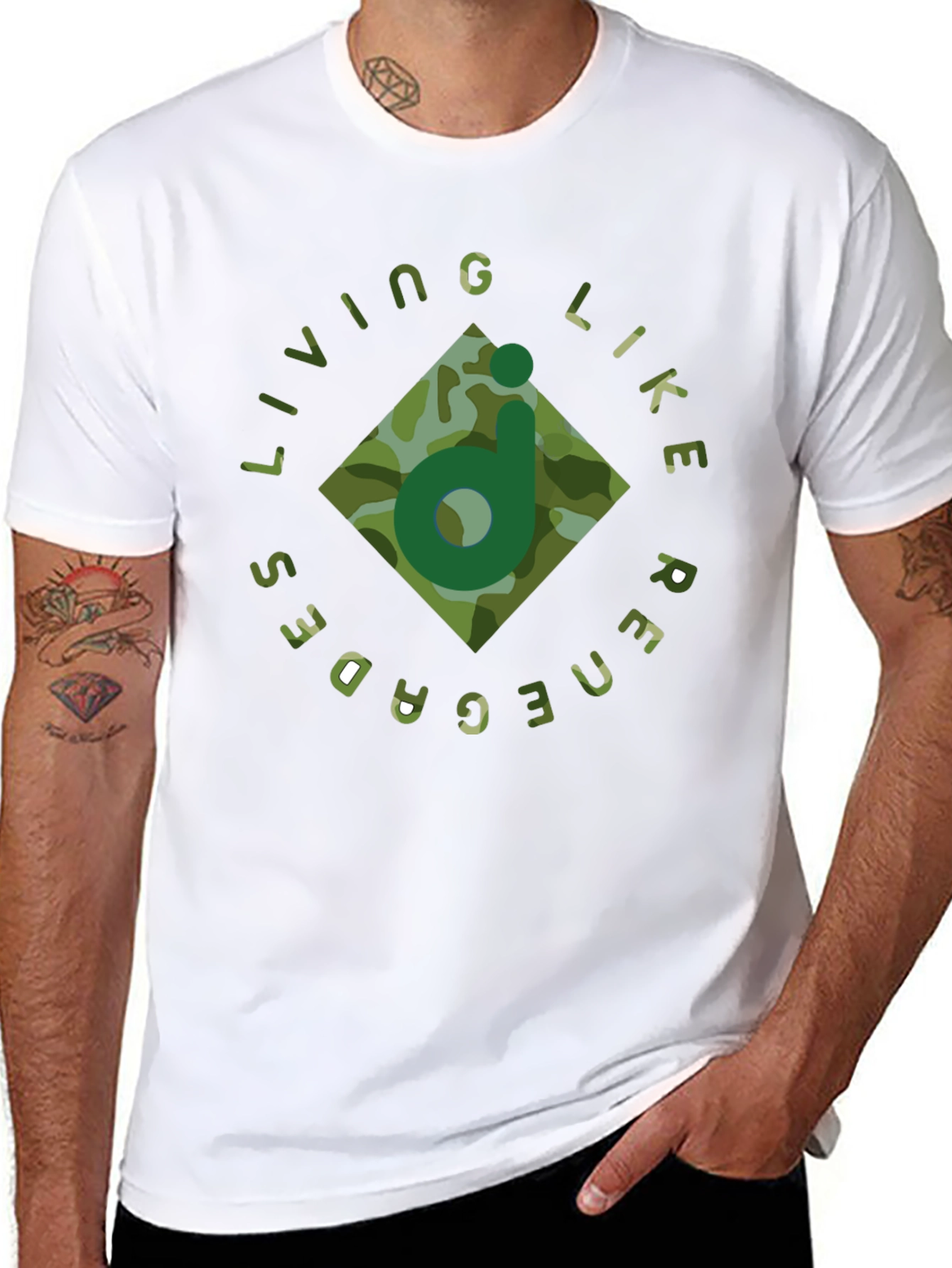 Living Like Renegades Black Graphic Tee