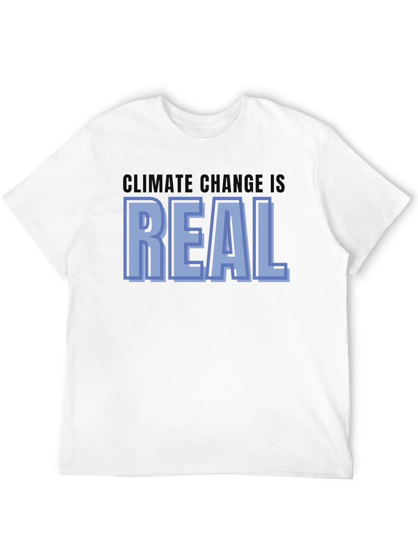 Climate Change is Real Graphic Tee - Black Cotton T-Shirt