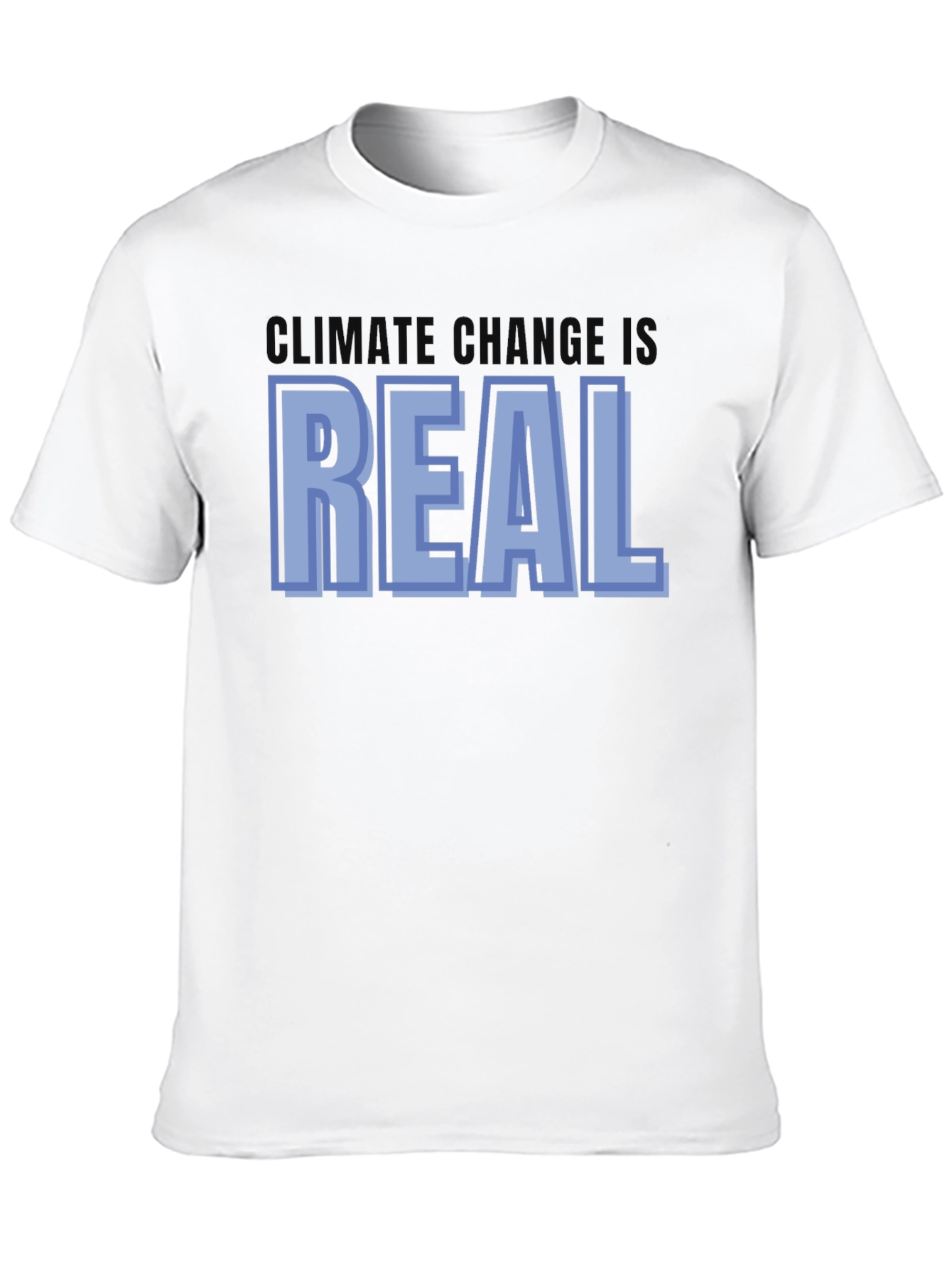 Climate Change is Real Graphic Tee - Black Cotton T-Shirt