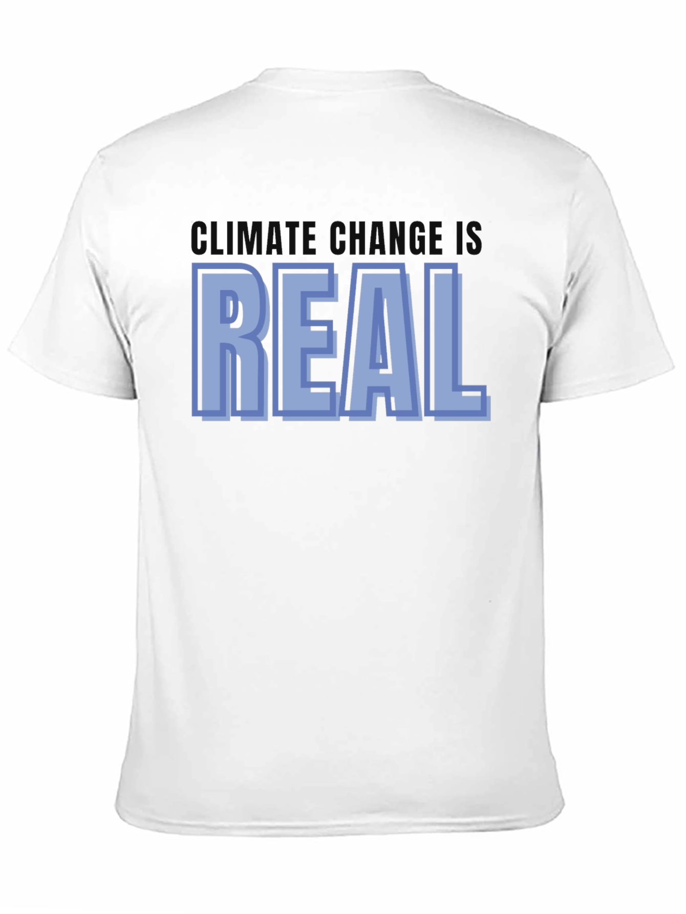 Climate Change is Real Graphic Tee - Black Cotton T-Shirt