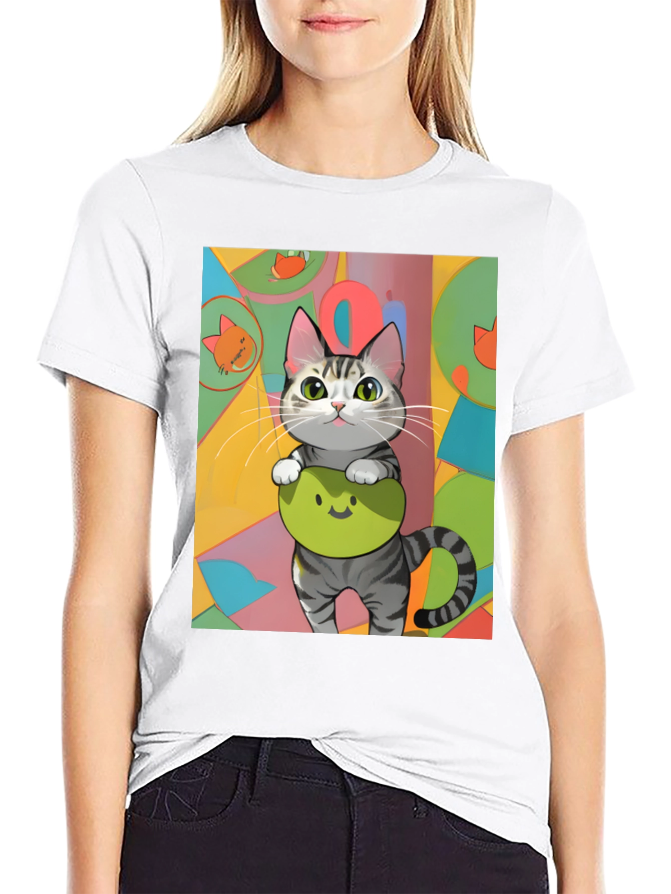 Cat Graphic Tee - Cute & Comfy Black T-Shirt