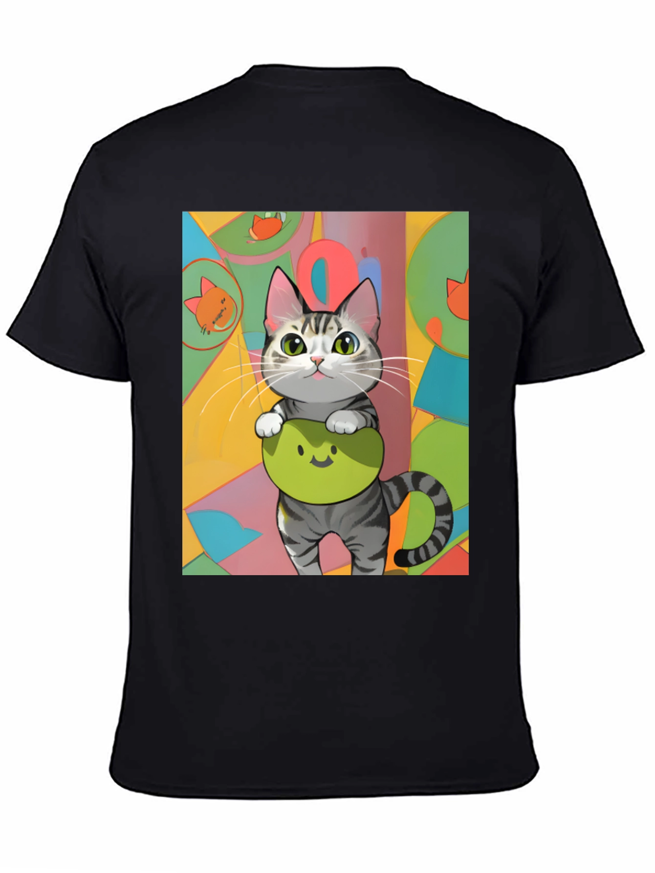 Cat Graphic Tee - Cute & Comfy Black T-Shirt