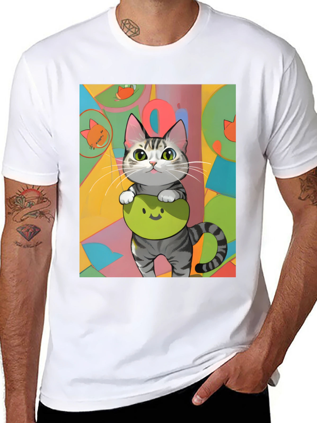 Cat Graphic Tee - Cute & Comfy Black T-Shirt