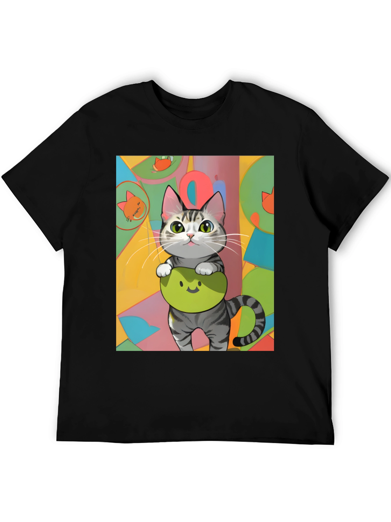 Cat Graphic Tee - Cute & Comfy Black T-Shirt