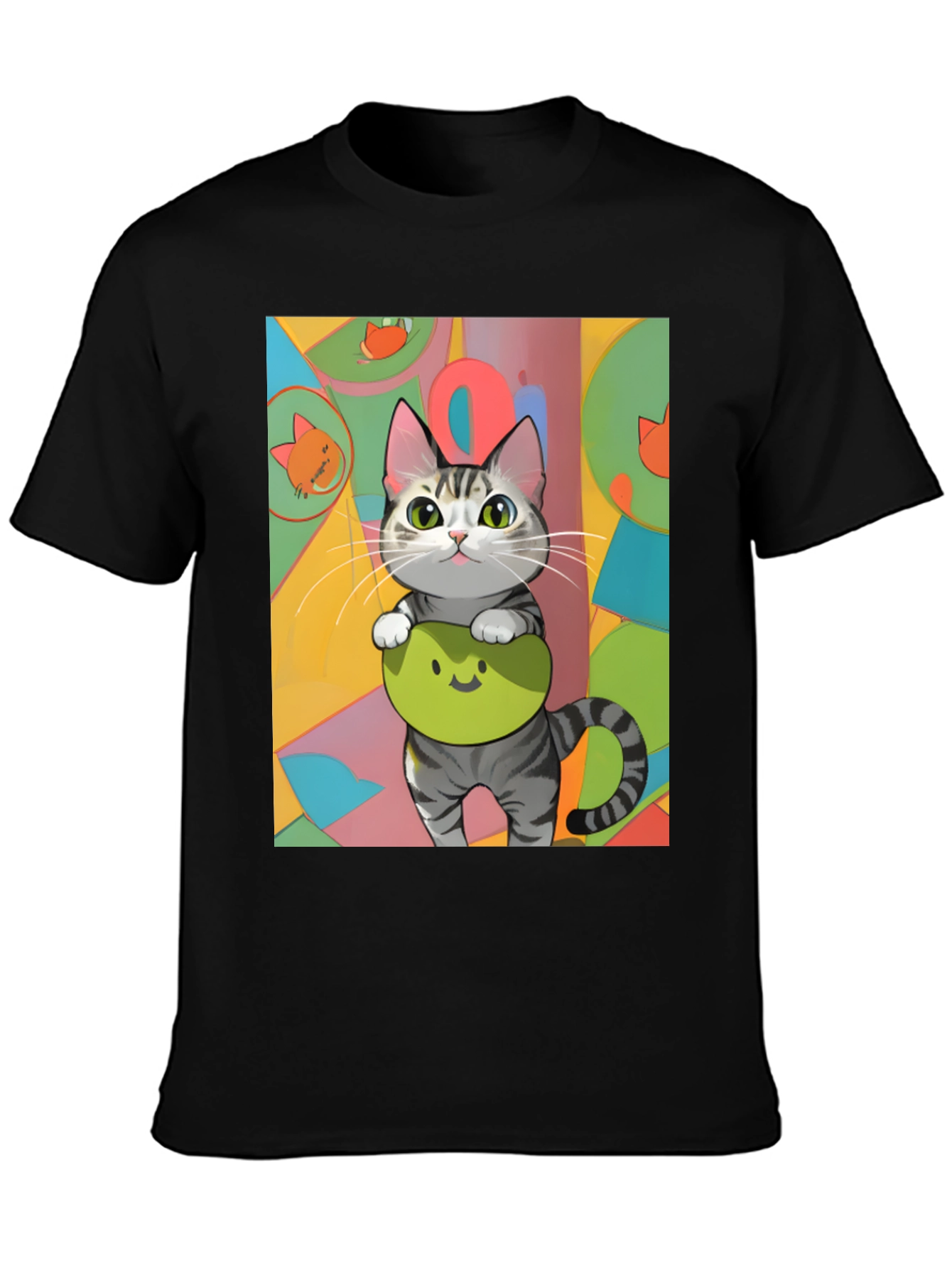 Cat Graphic Tee - Cute & Comfy Black T-Shirt