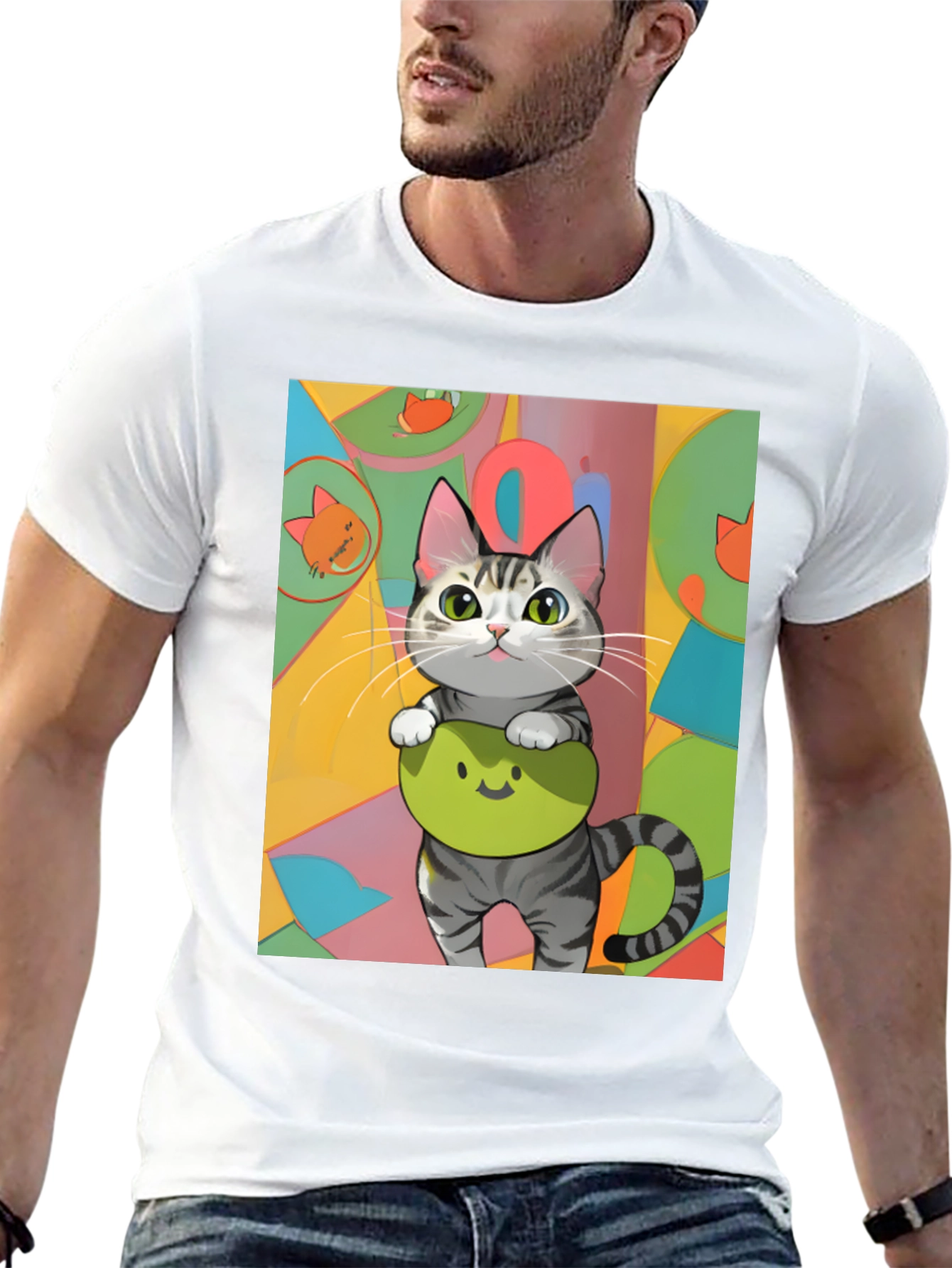 Cat Graphic Tee - Cute & Comfy Black T-Shirt
