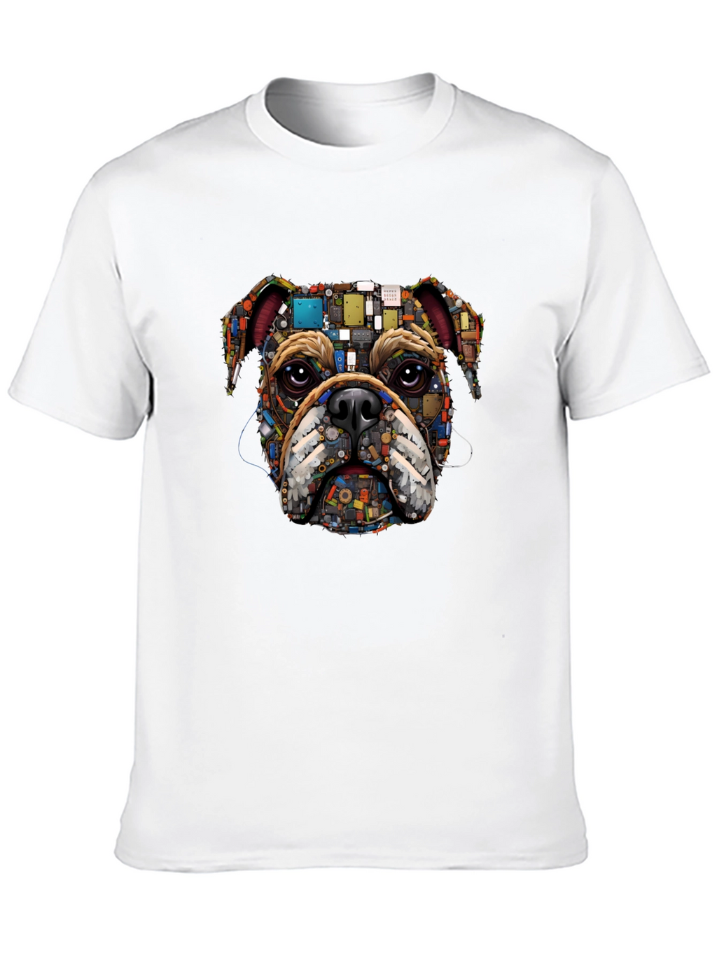 Bulldog Circuitry Mens Black Graphic T-Shirt