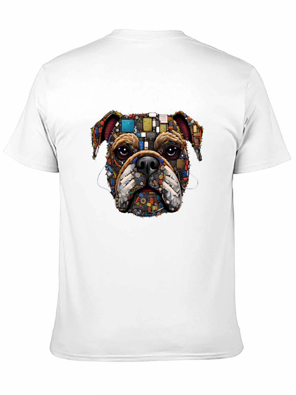 Bulldog Circuitry Mens Black Graphic T-Shirt
