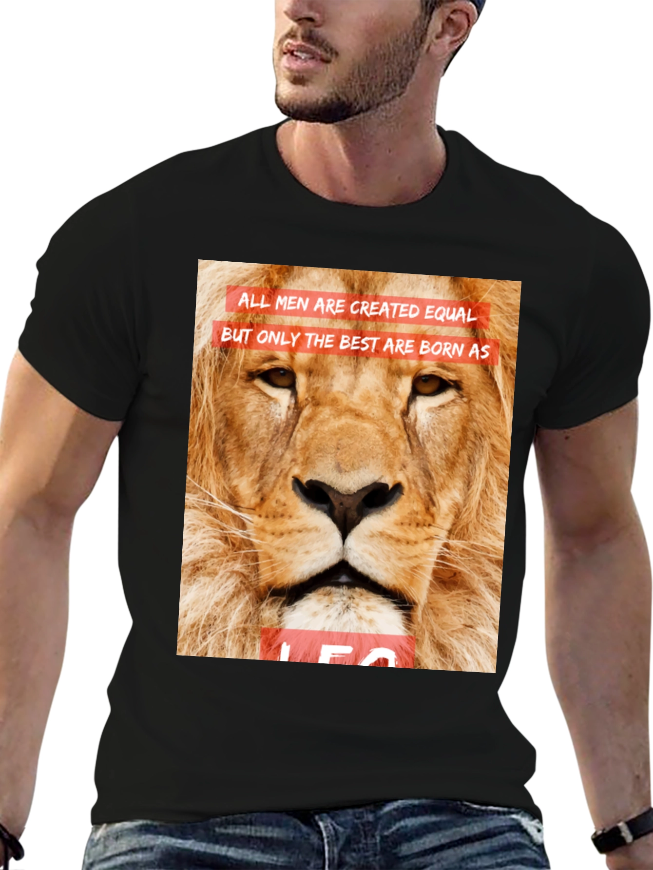 Leo Lion Graphic Tee - All Men Are Created Equal