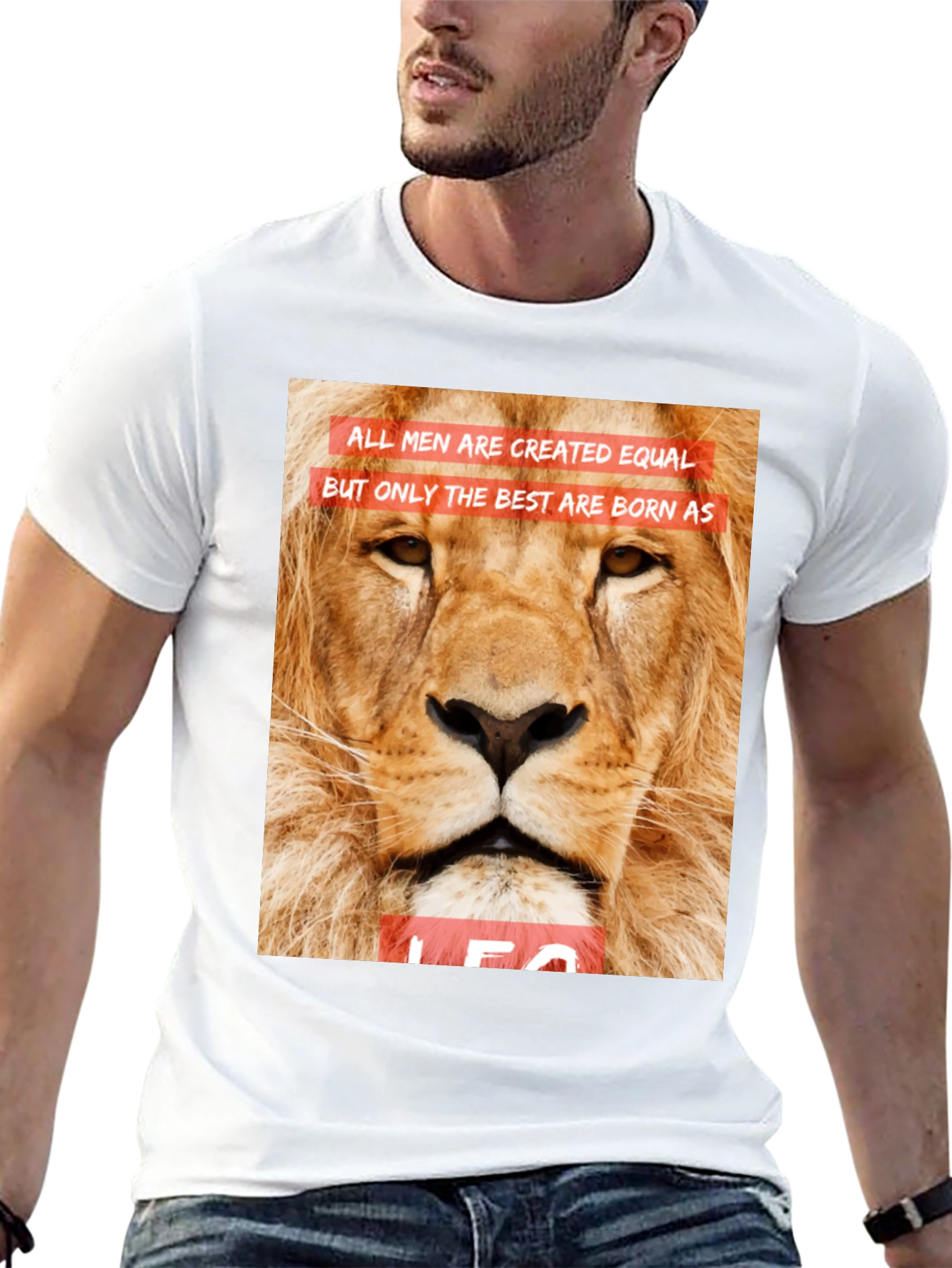 Leo Lion Graphic Tee - All Men Are Created Equal