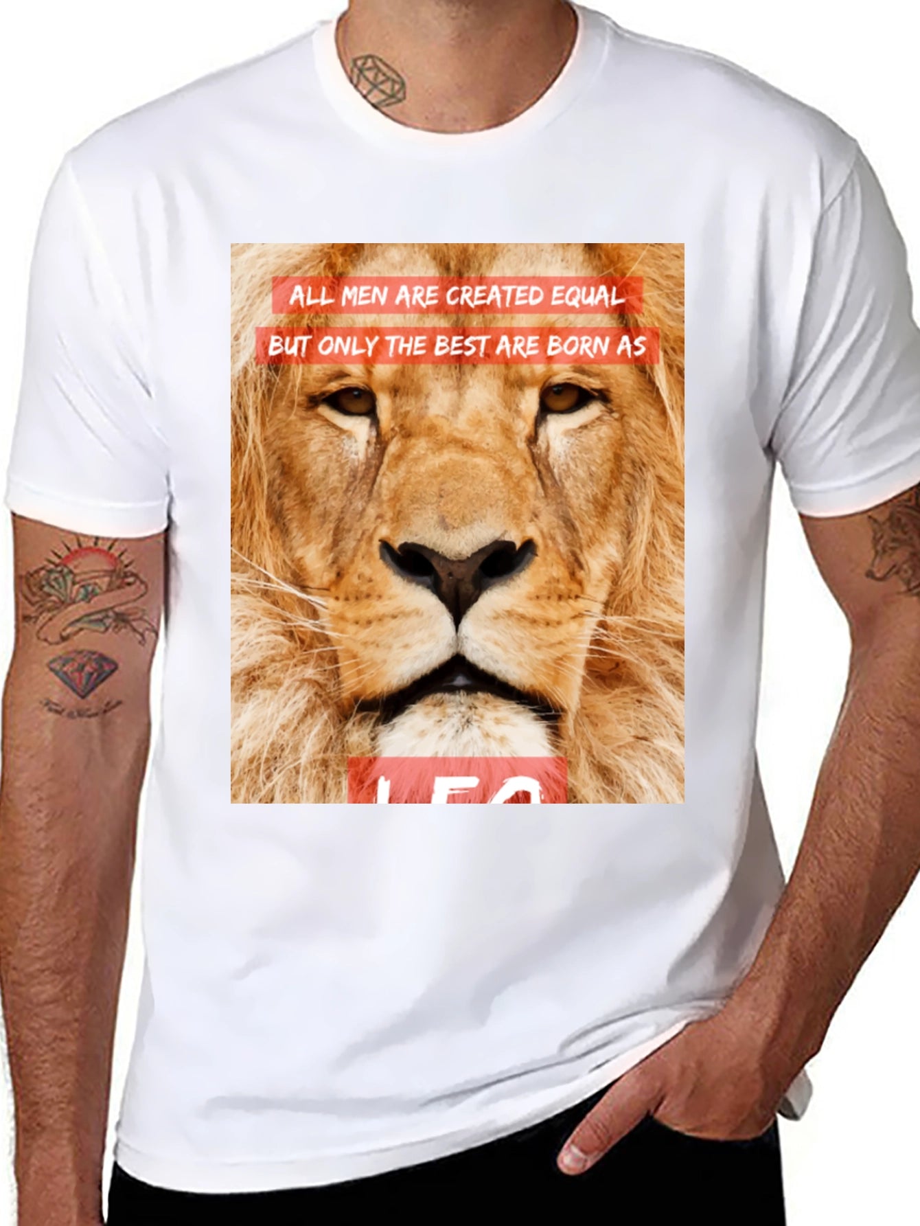 Leo Lion Graphic Tee - All Men Are Created Equal