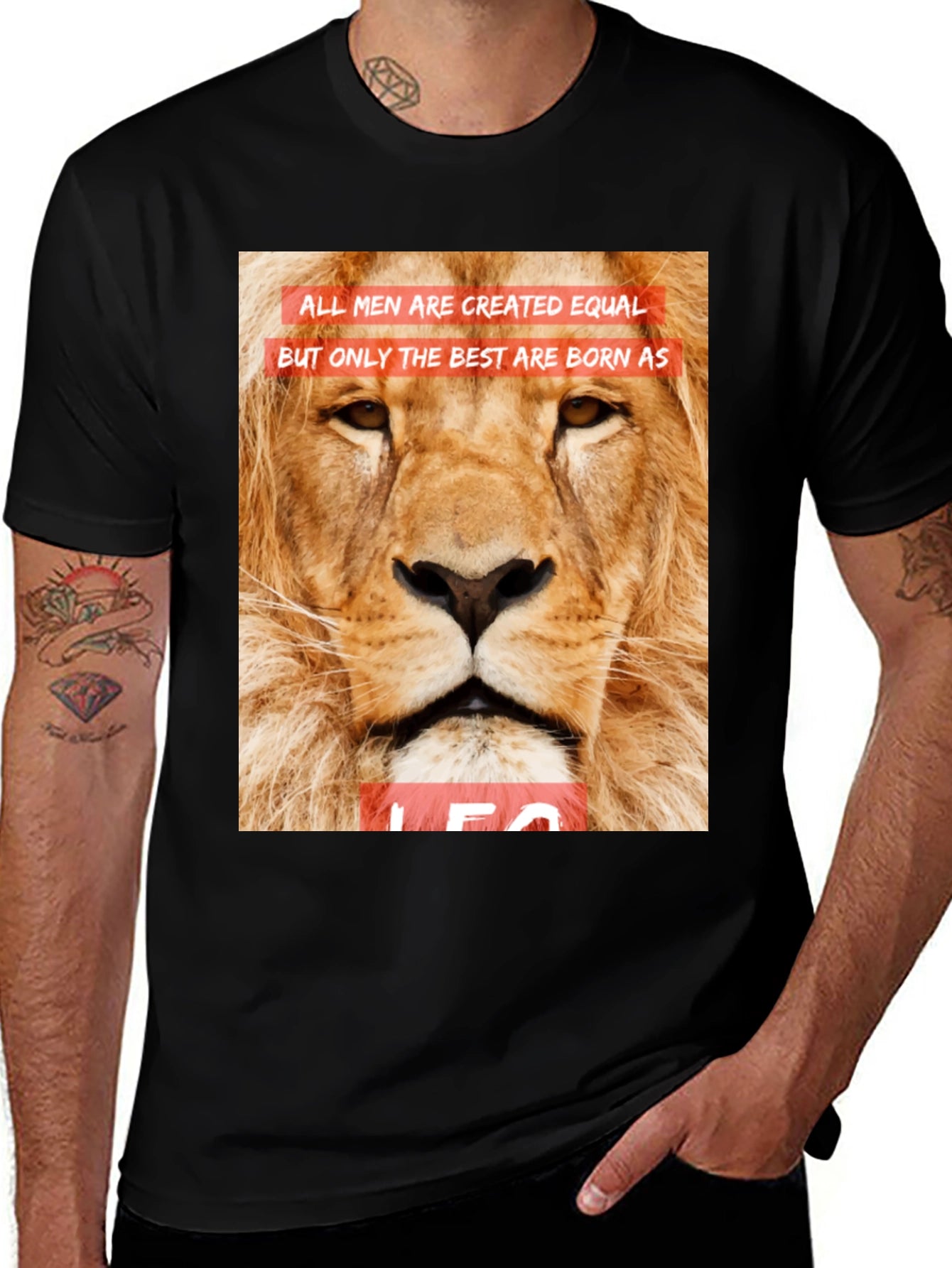Leo Lion Graphic Tee - All Men Are Created Equal