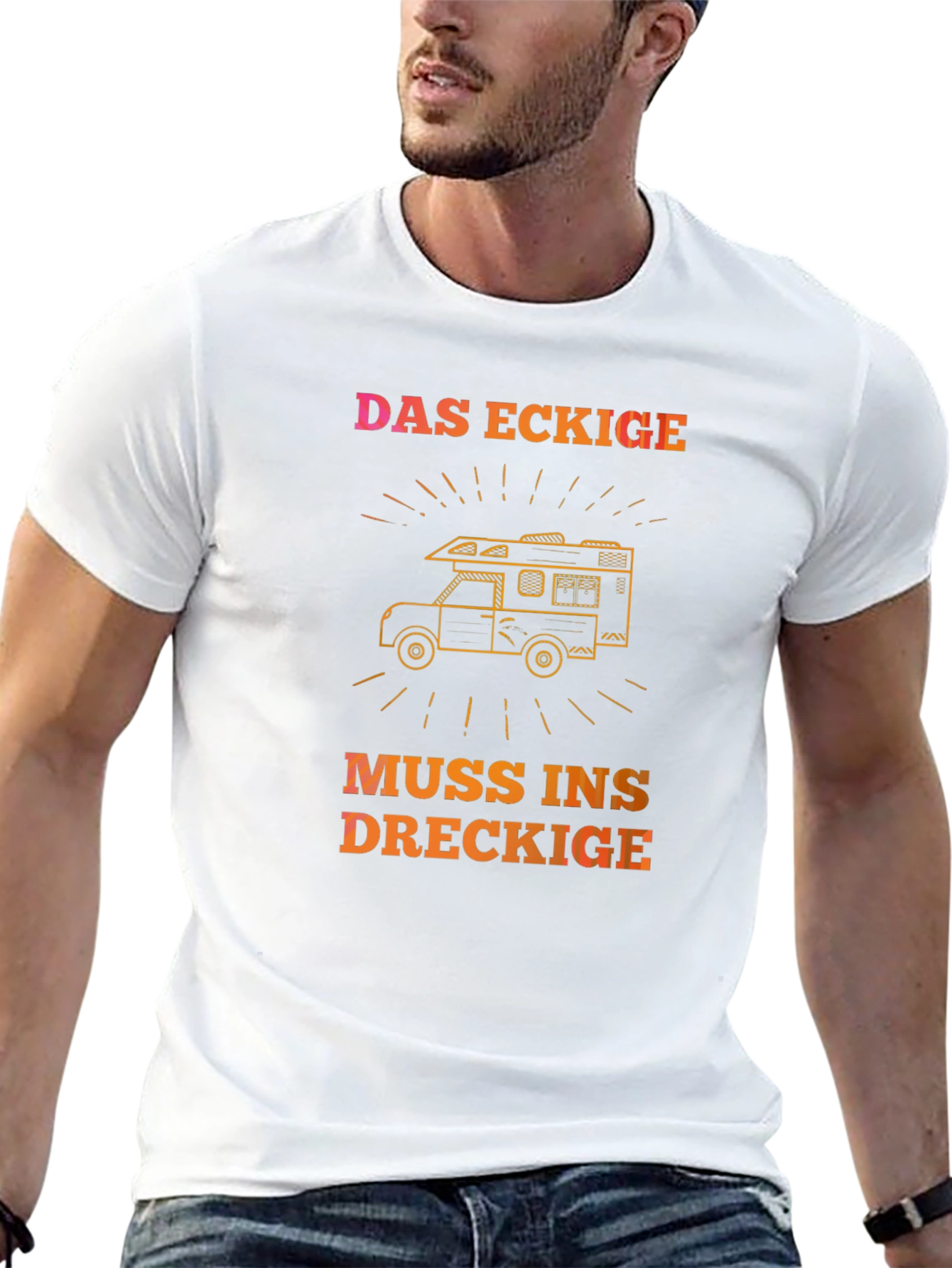 DAS ECKIGE Camping T-Shirt - Adventure Awaits!