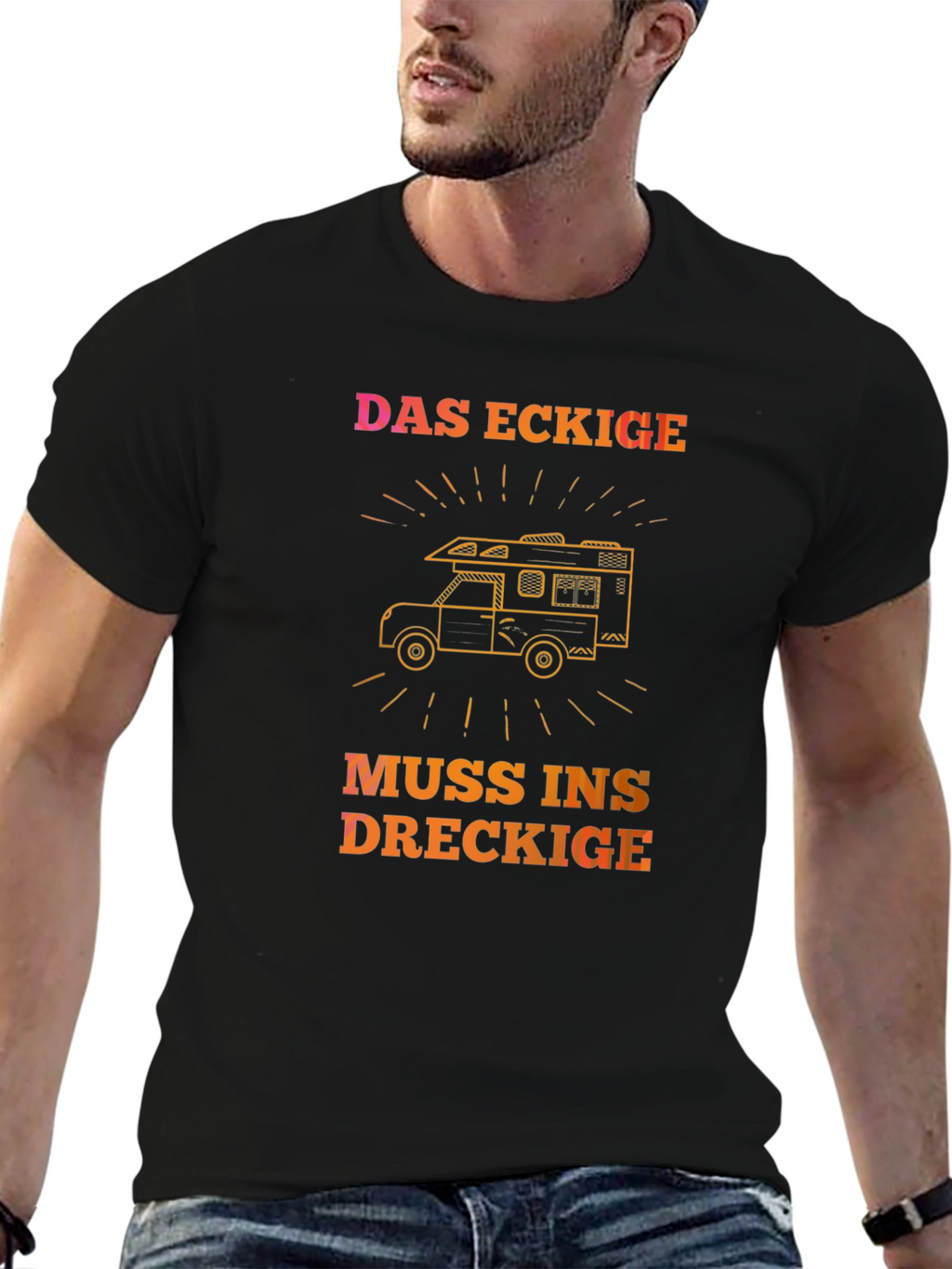 DAS ECKIGE Camping T-Shirt - Adventure Awaits!