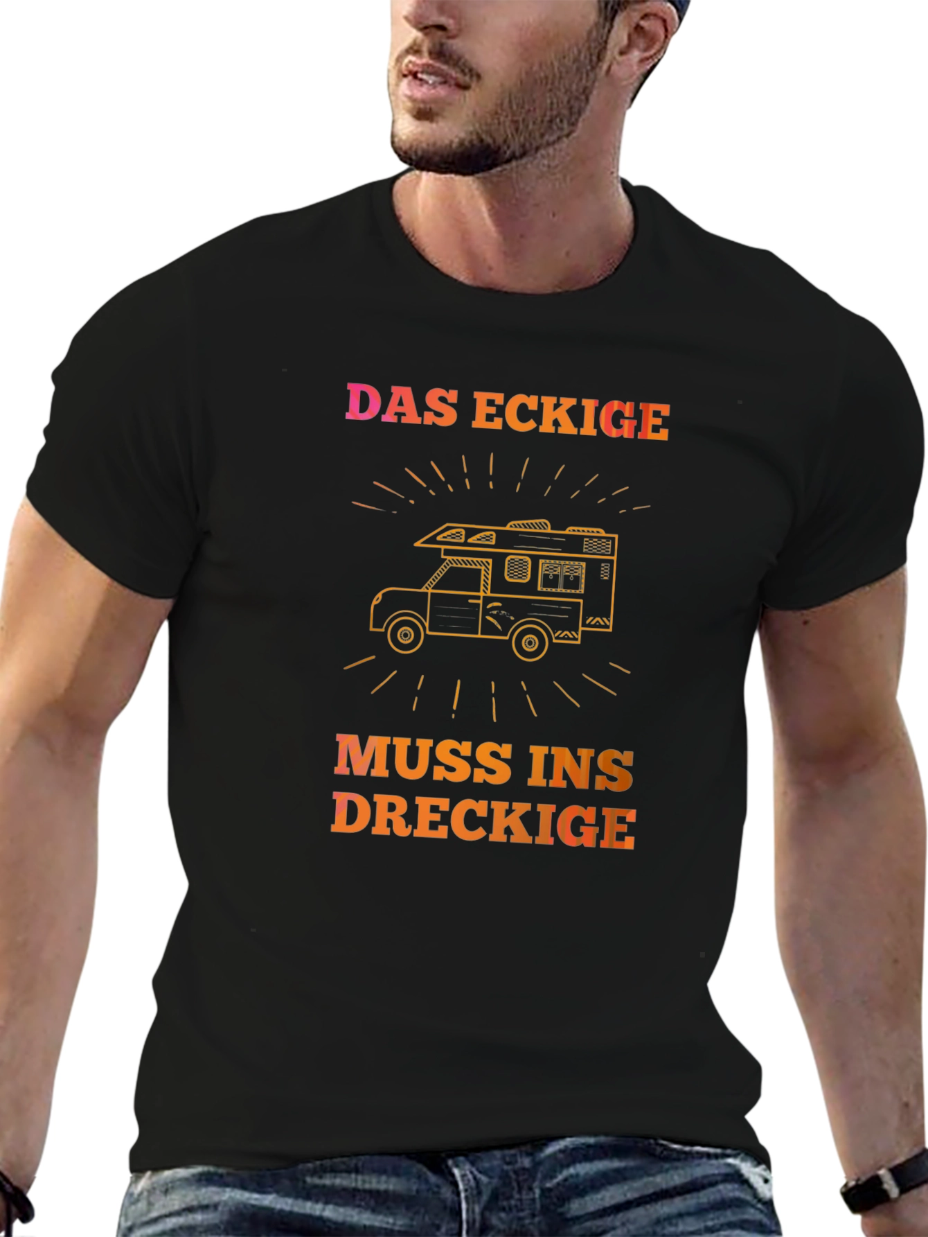 DAS ECKIGE Camping T-Shirt - Adventure Awaits!