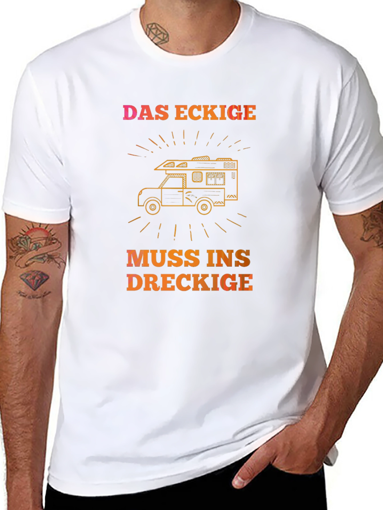 DAS ECKIGE Camping T-Shirt - Adventure Awaits!