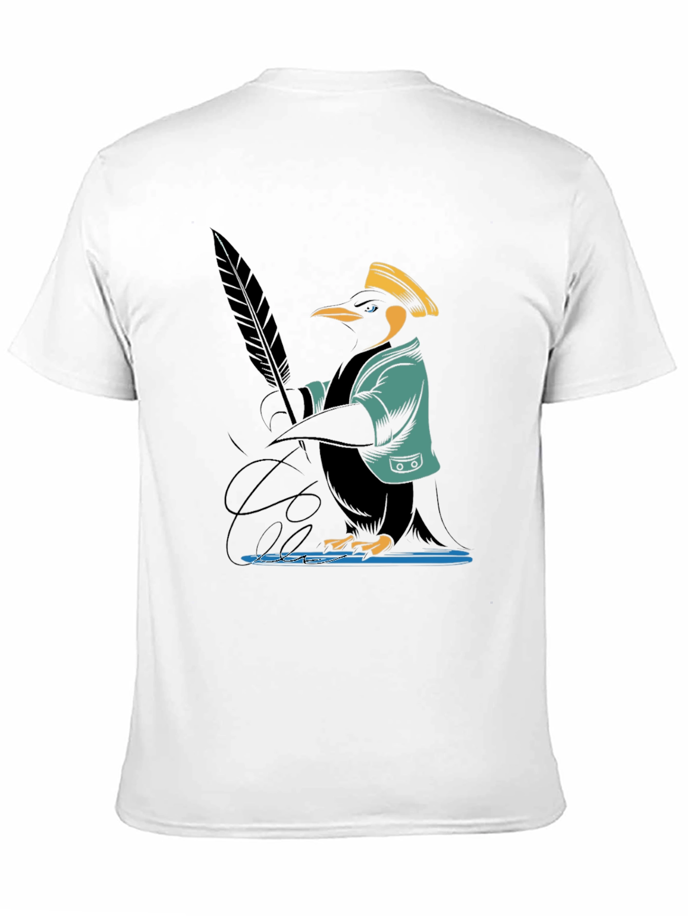 Penguin Writer Graphic Tee - Black Cotton T-Shirt