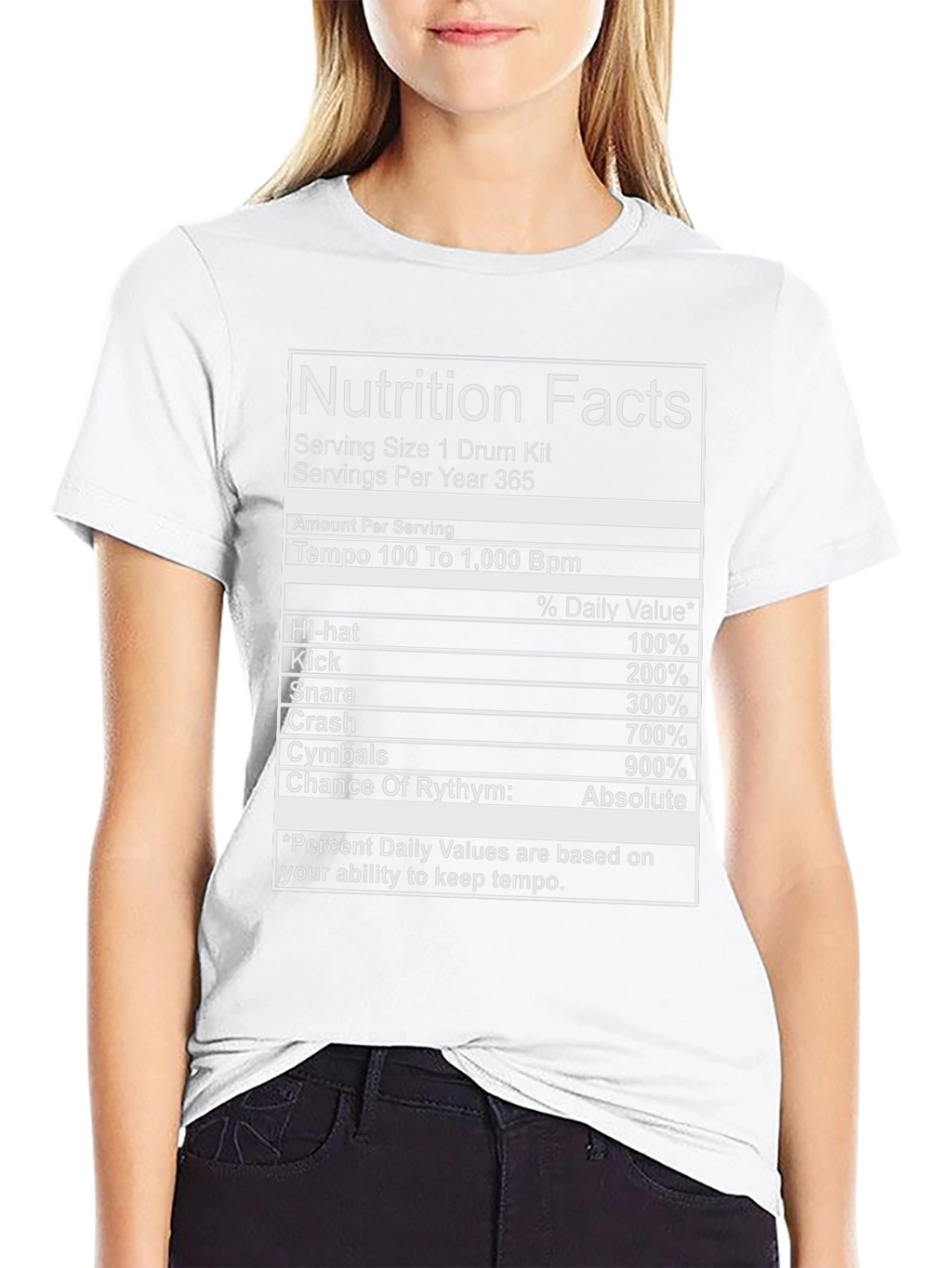 Drummer Nutrition Facts T-Shirt