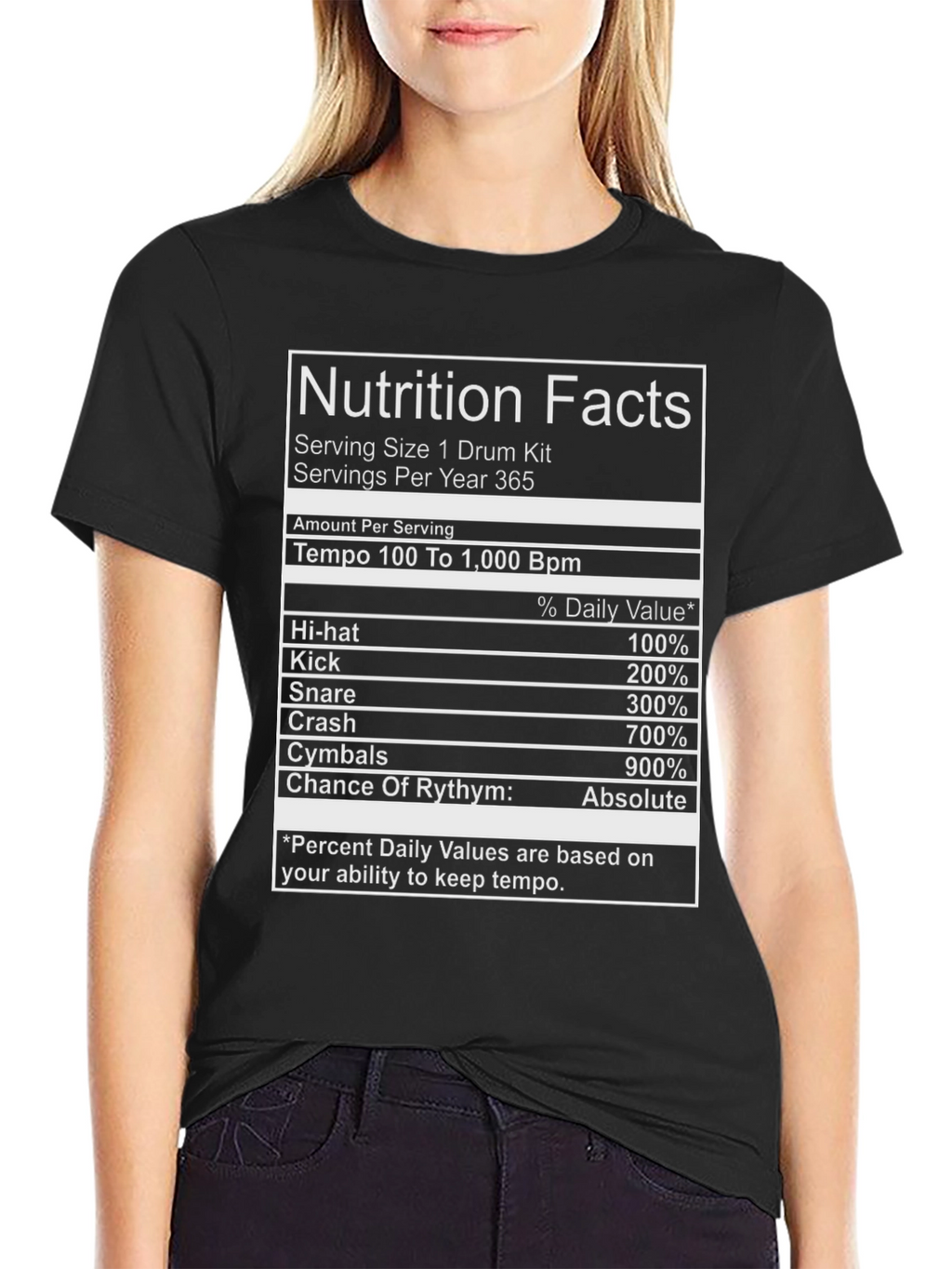 Drummer Nutrition Facts T-Shirt