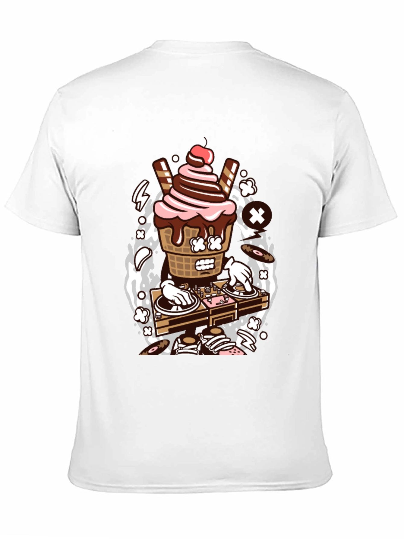 DJ Ice Cream Graphic Tee - Cool Music Lover Shirt