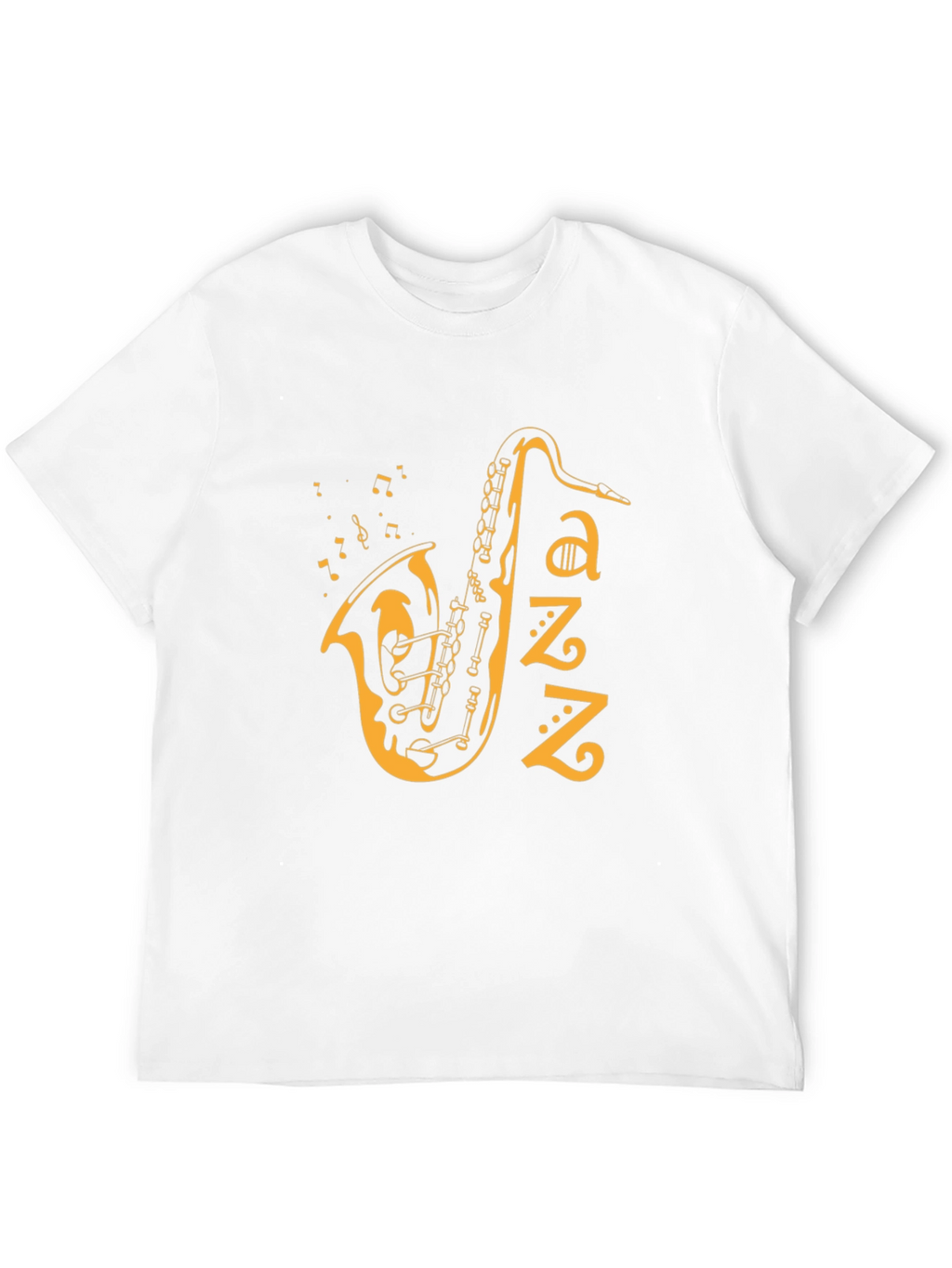 Jazz Saxophone Graphic T-Shirt - Black