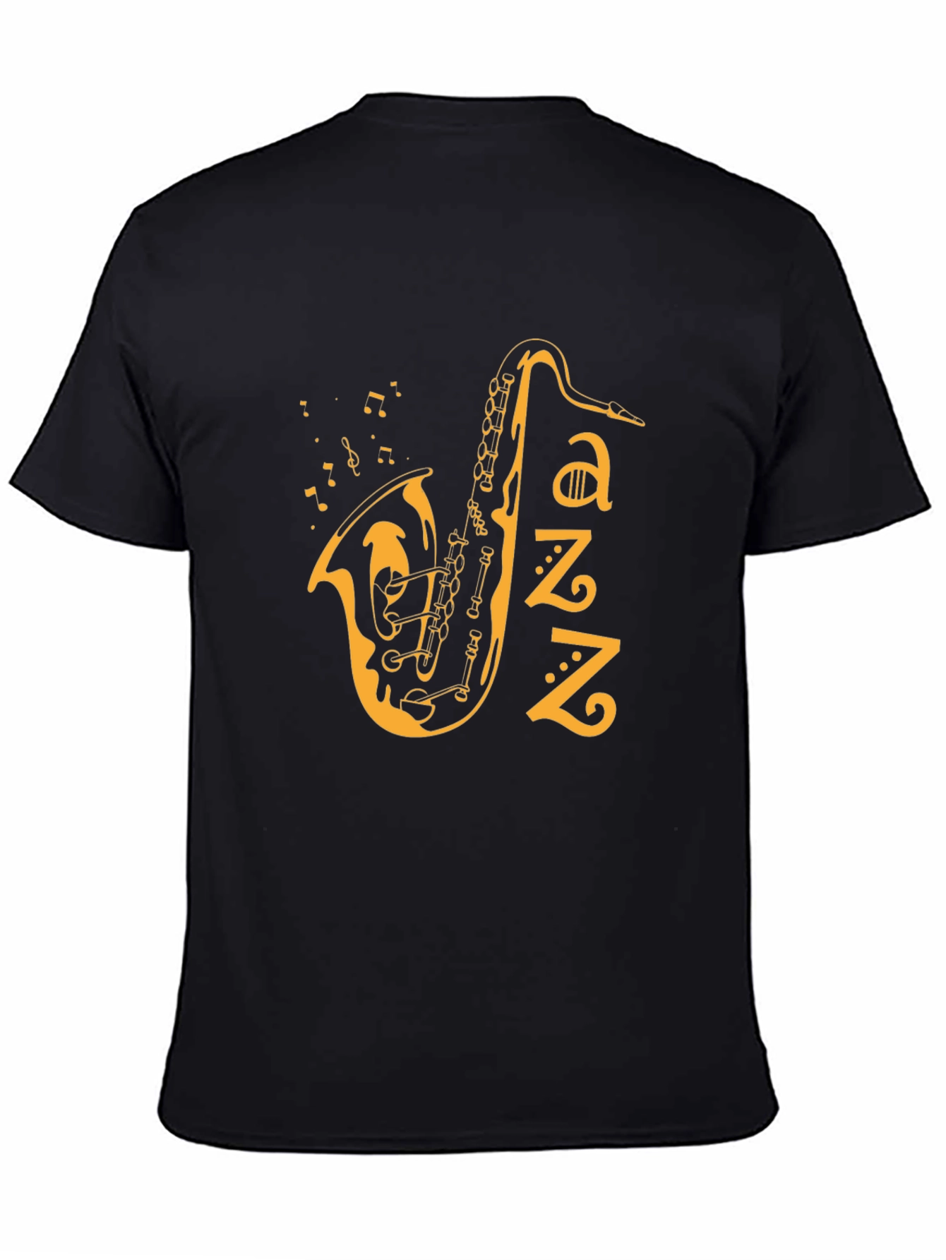 Jazz Saxophone Graphic T-Shirt - Black
