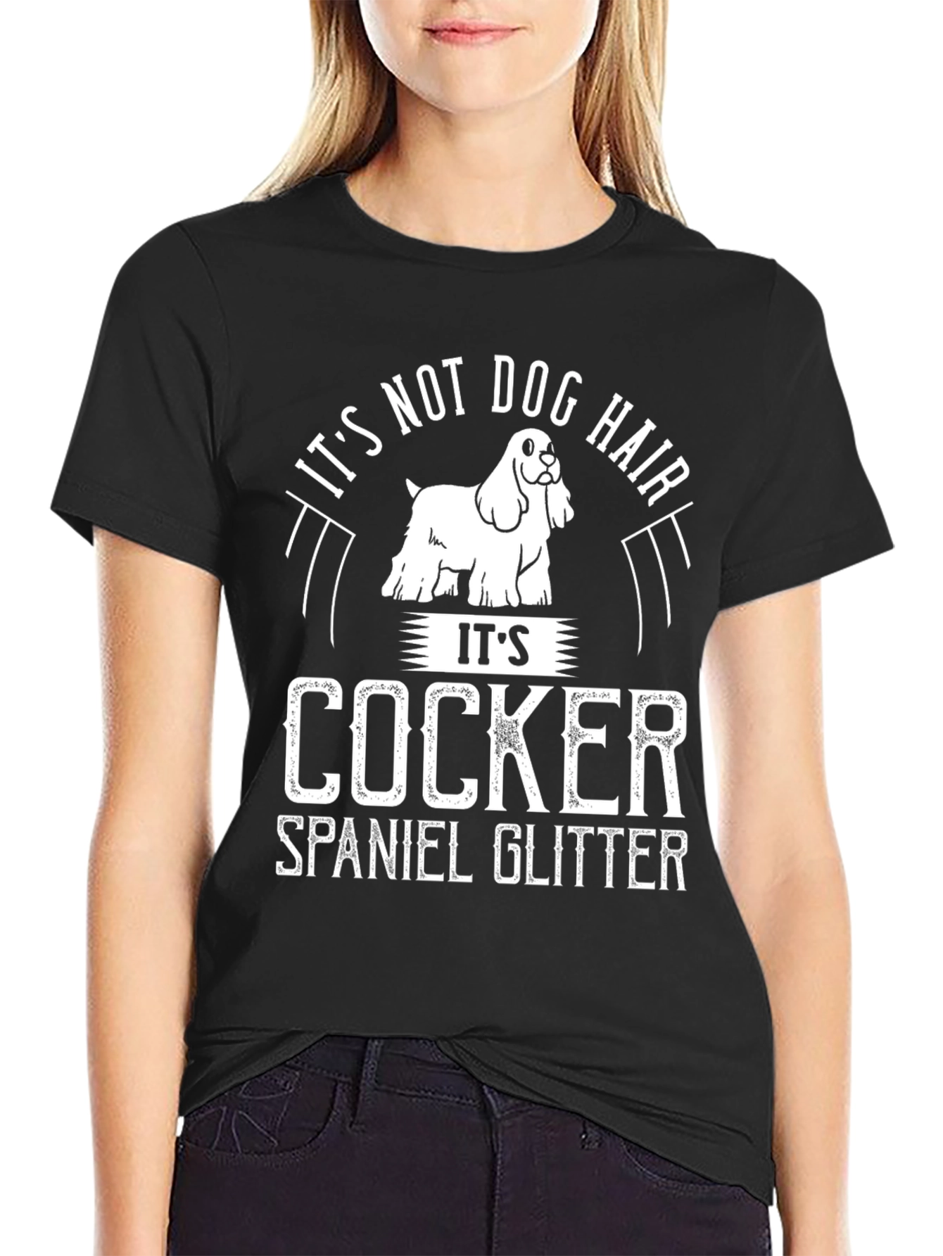 Cocker Spaniel Glitter T-Shirt - Dog Lover Tee