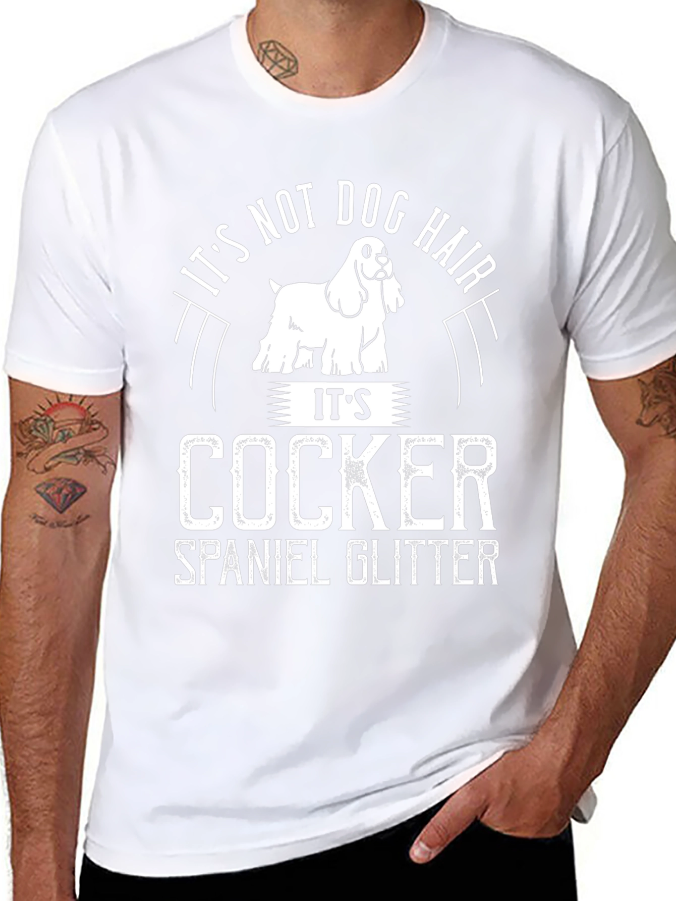 Cocker Spaniel Glitter T-Shirt - Dog Lover Tee