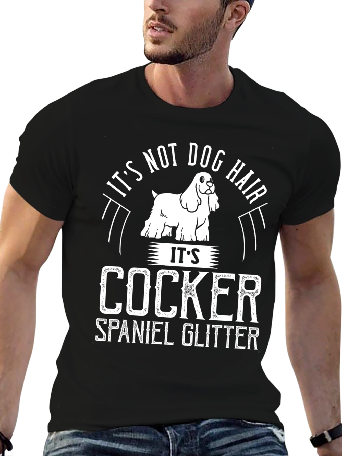Cocker Spaniel Glitter T-Shirt - Dog Lover Tee