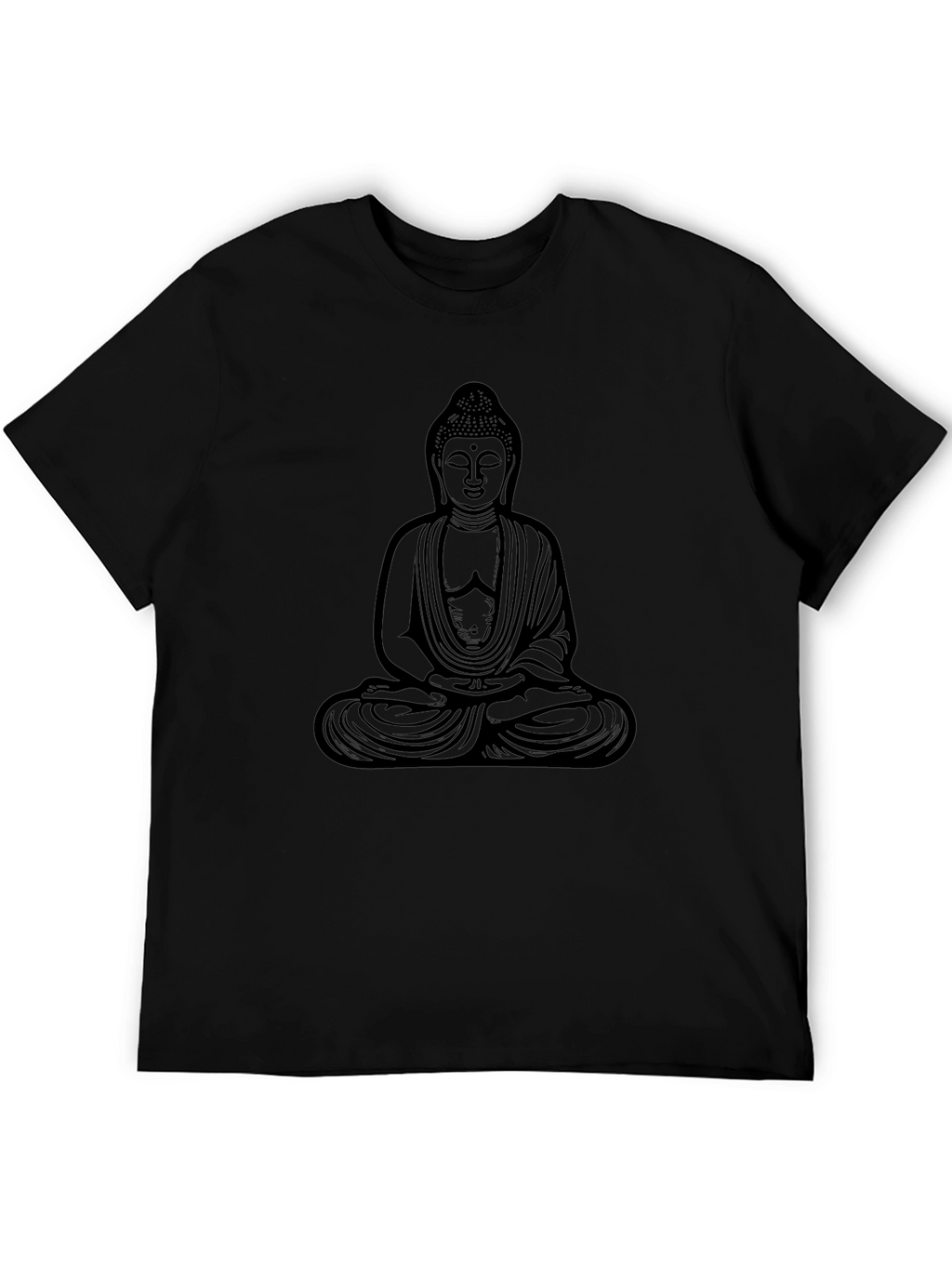 Buddha Graphic Tee - Black Casual Style
