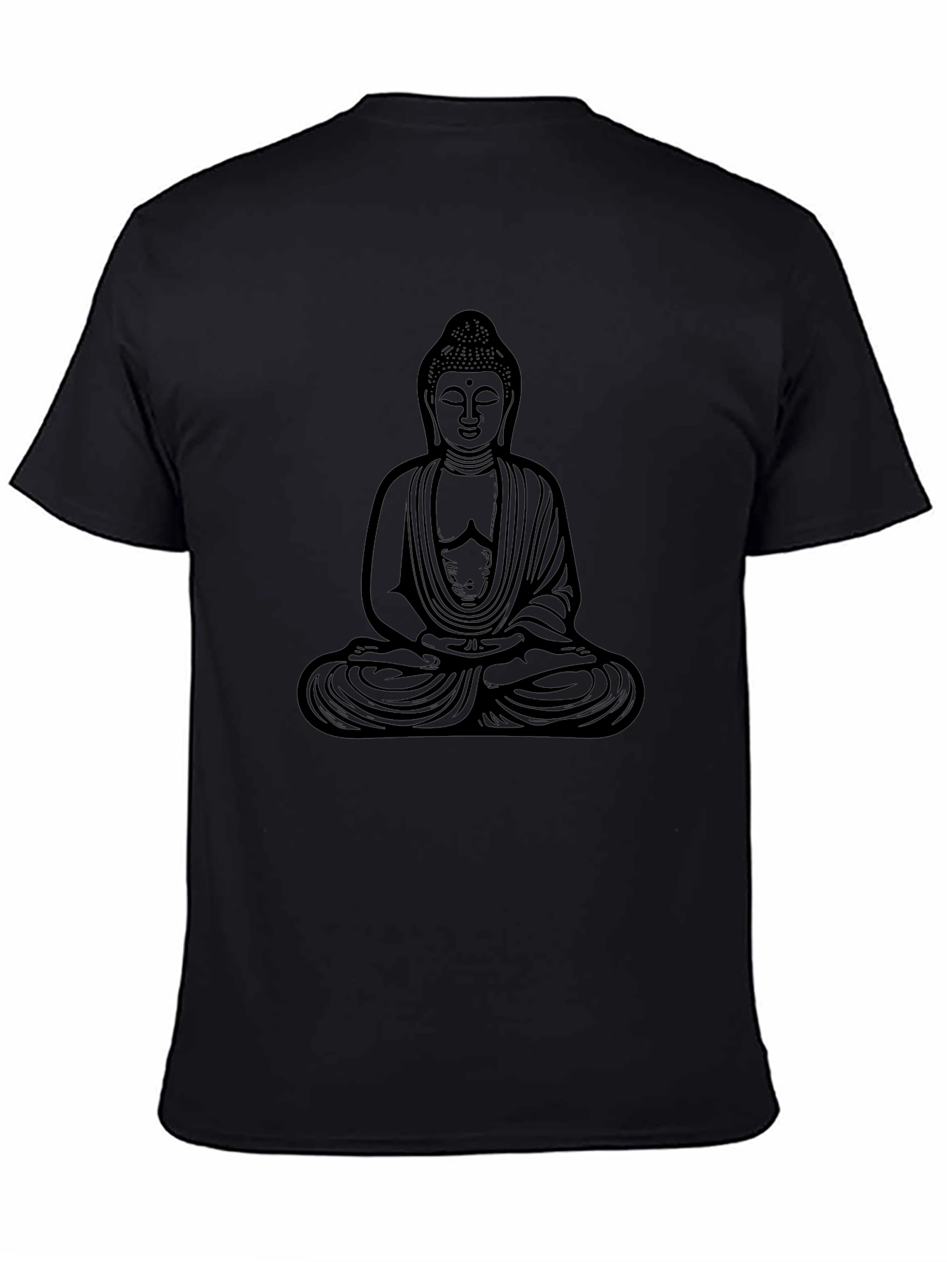 Buddha Graphic Tee - Black Casual Style