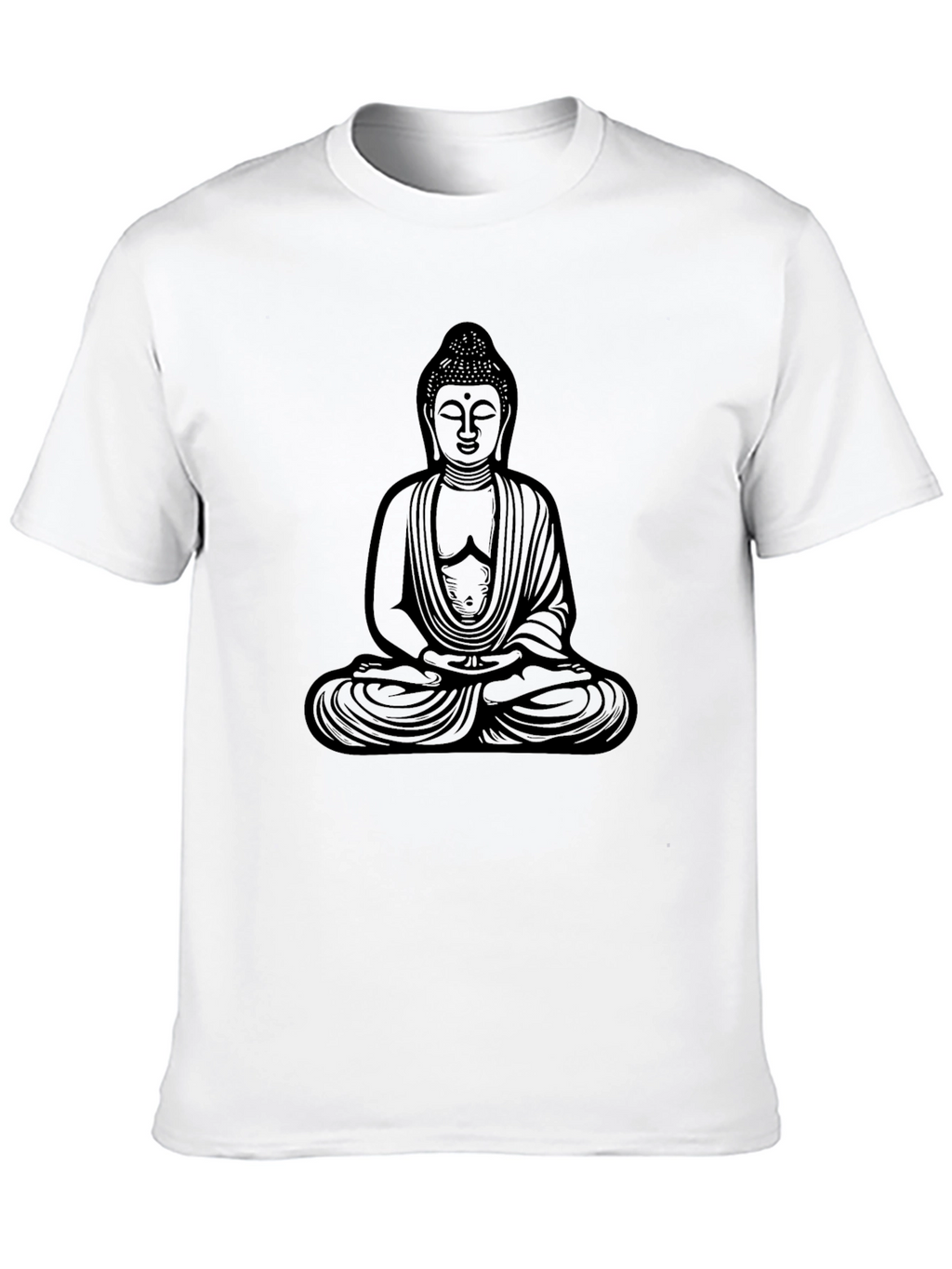 Buddha Graphic Tee - Black Casual Style