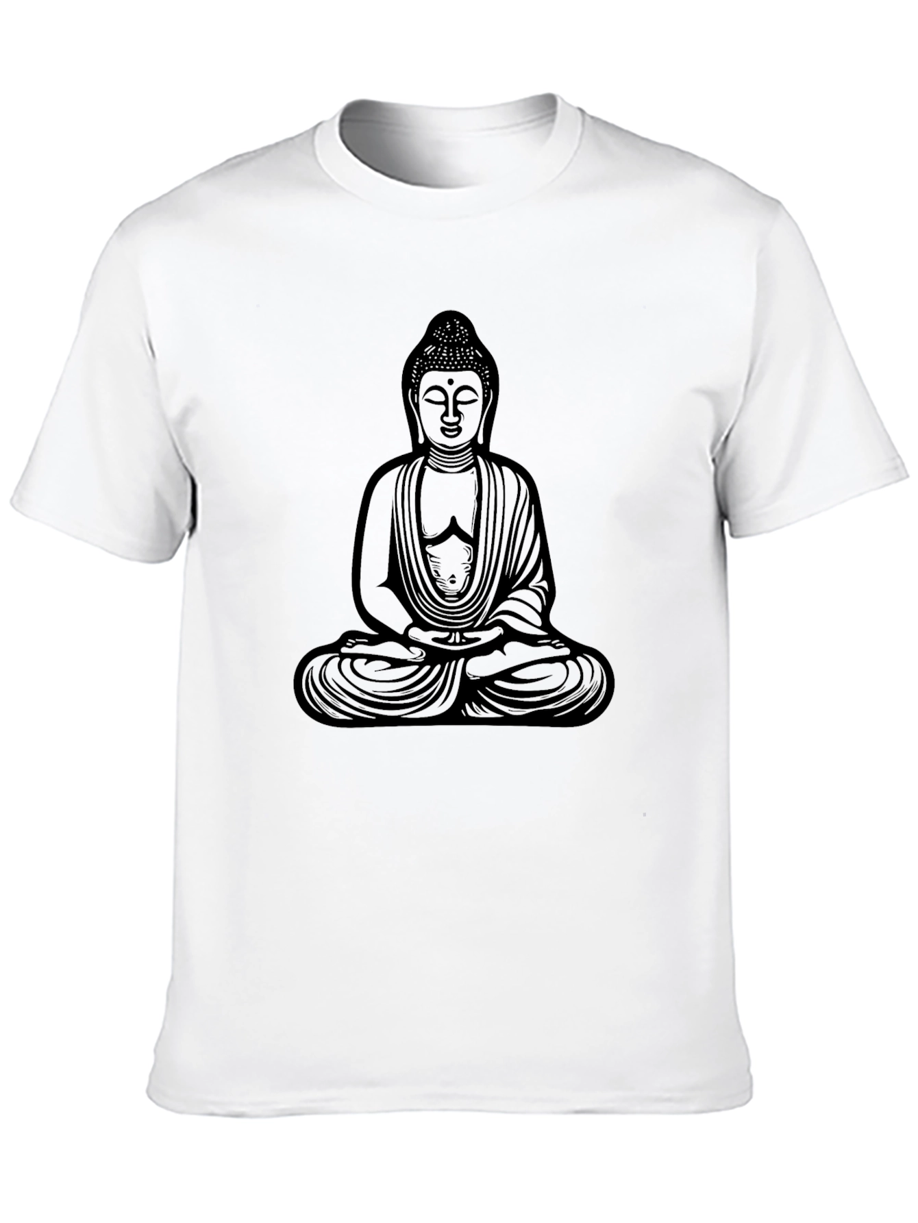 Buddha Graphic Tee - Black Casual Style