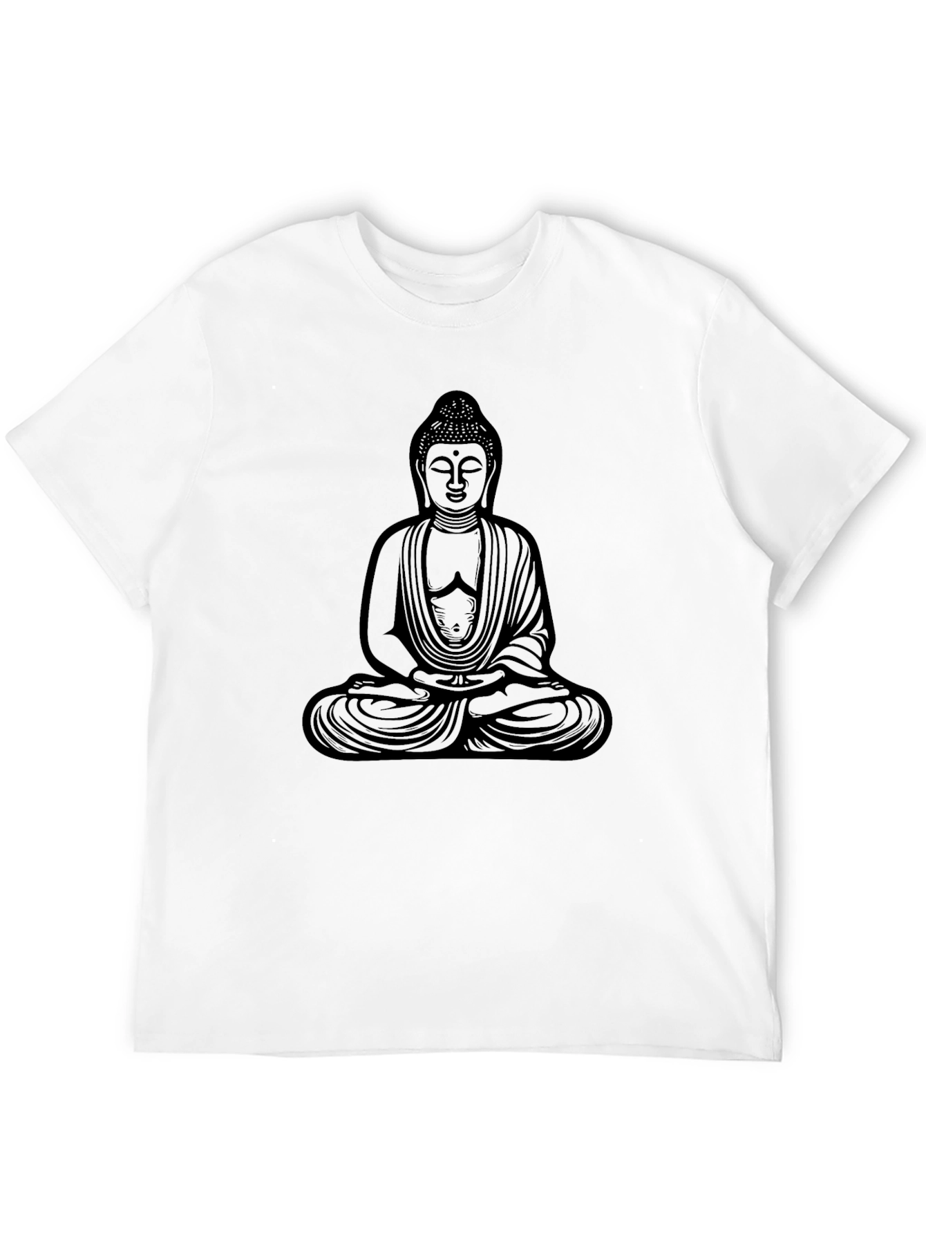 Buddha Graphic Tee - Black Casual Style