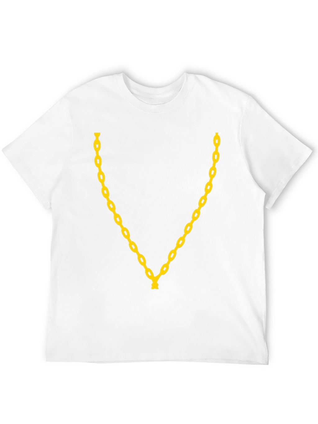 Gold Chain Graphic Print T-Shirt - Black