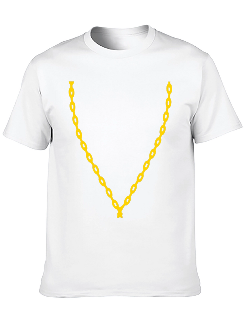 Gold Chain Graphic Print T-Shirt - Black