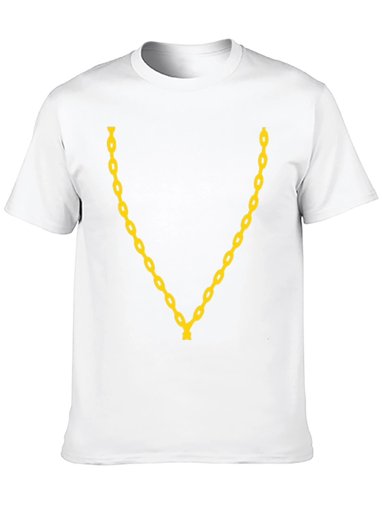 Gold Chain Graphic Print T-Shirt - Black