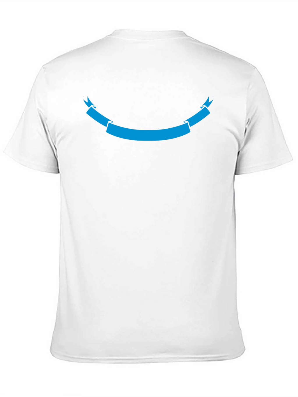 Black T-Shirt with Cyan Ribbon Graphic