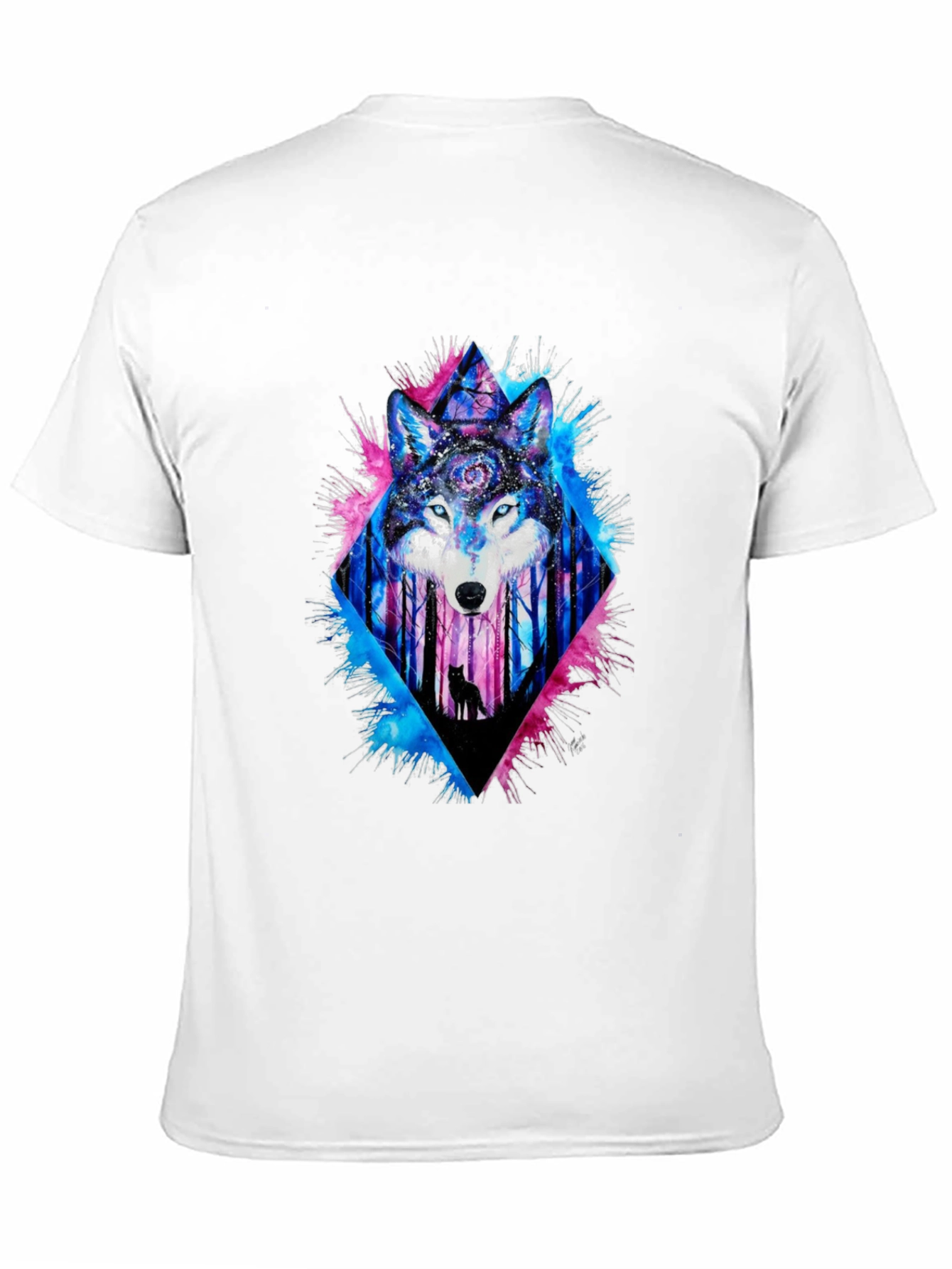 Mystic Wolf Graphic Tee - Mens Black T-Shirt
