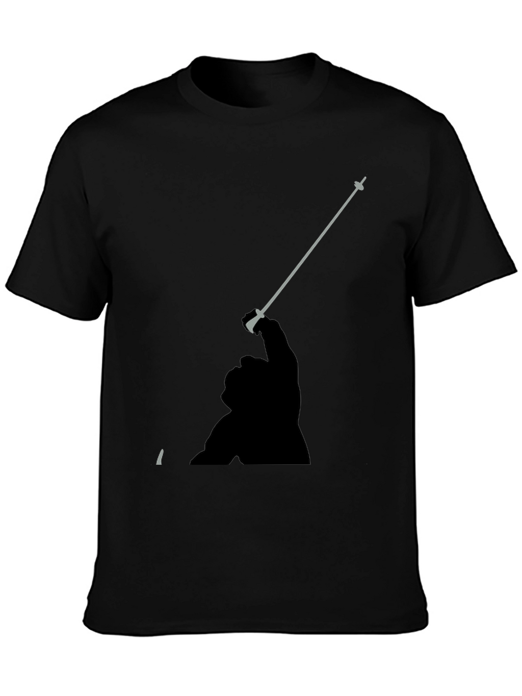 Fencing Silhouette Black T-Shirt